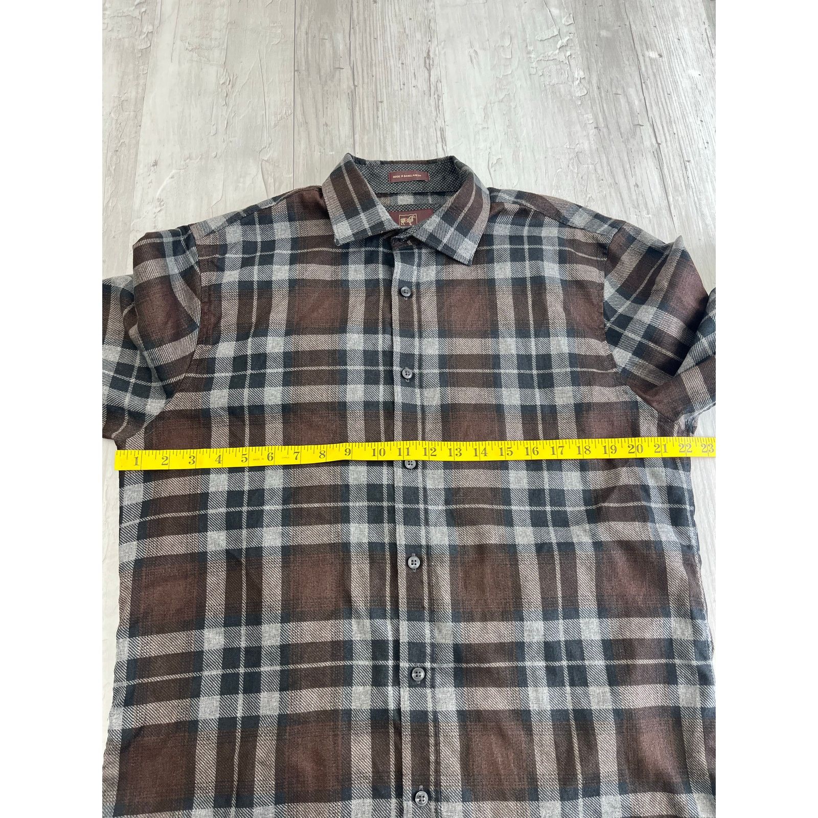 Other James Tattersall Plaid Soft Microfiber Button Down Shirt Size US L / EU 52-54 / 3 - 6 Thumbnail