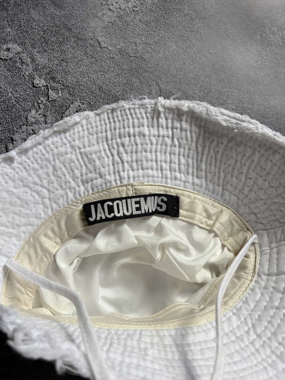 Jacquemus Jacquemus Le Bob Artichaut Luxury White Bucket Hat OS Size ONE SIZE - 6 Thumbnail