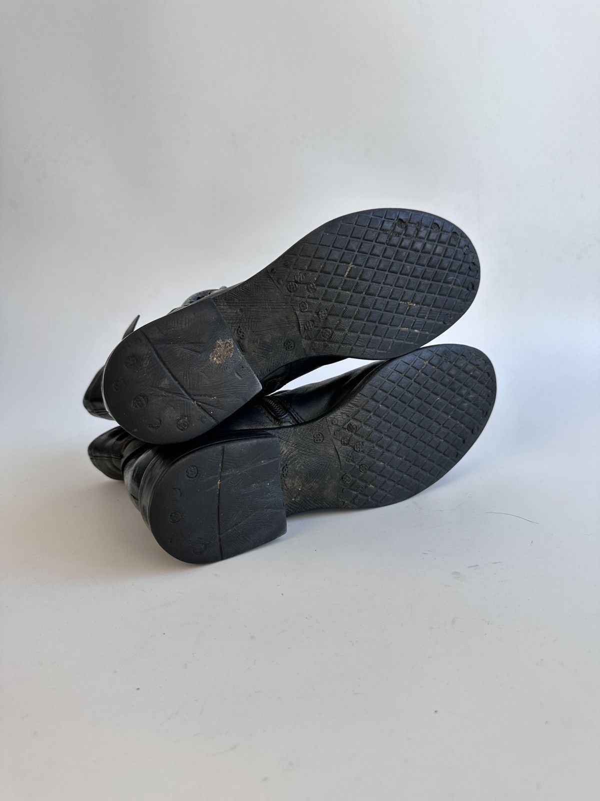 Other MJUS Leather Biker Boots 39 Distressed Dark (A.S.98 style) Size US 8.5 / IT 38.5 - 7 Thumbnail