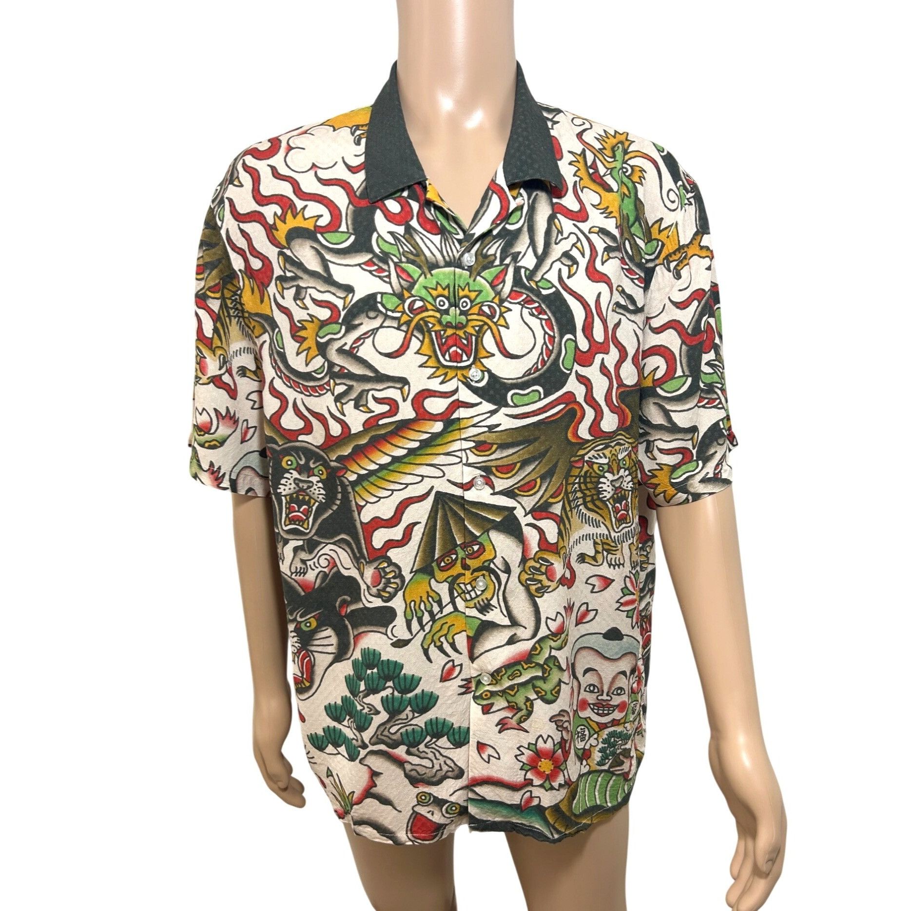 Volcom Yusuke Hamamoto Mens Shirt Graphic Art Short Sleeve X