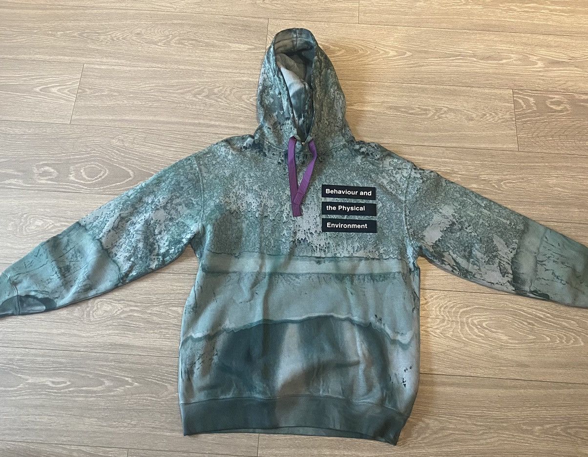 image of Acne Studios Printed Green Dye Hoodie in Forest Green, Men's (Size Large)