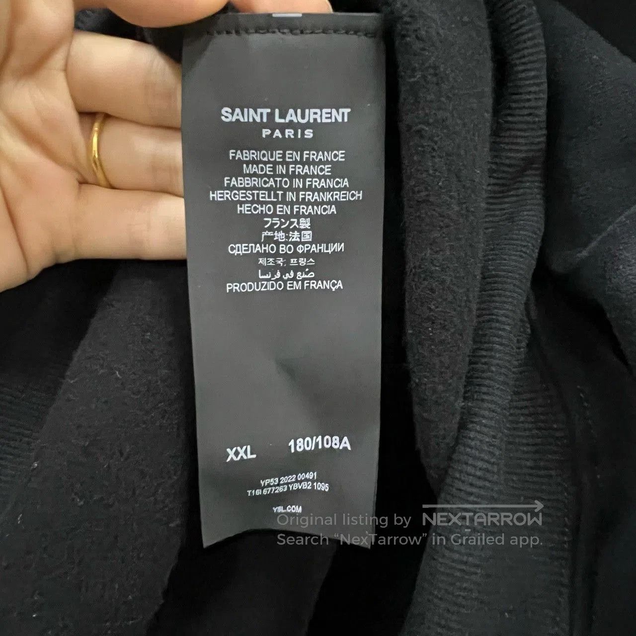 Saint Laurent Paris saint laurent black logo hoodie. Size US M / EU 48-50 / 2 - 3 Thumbnail