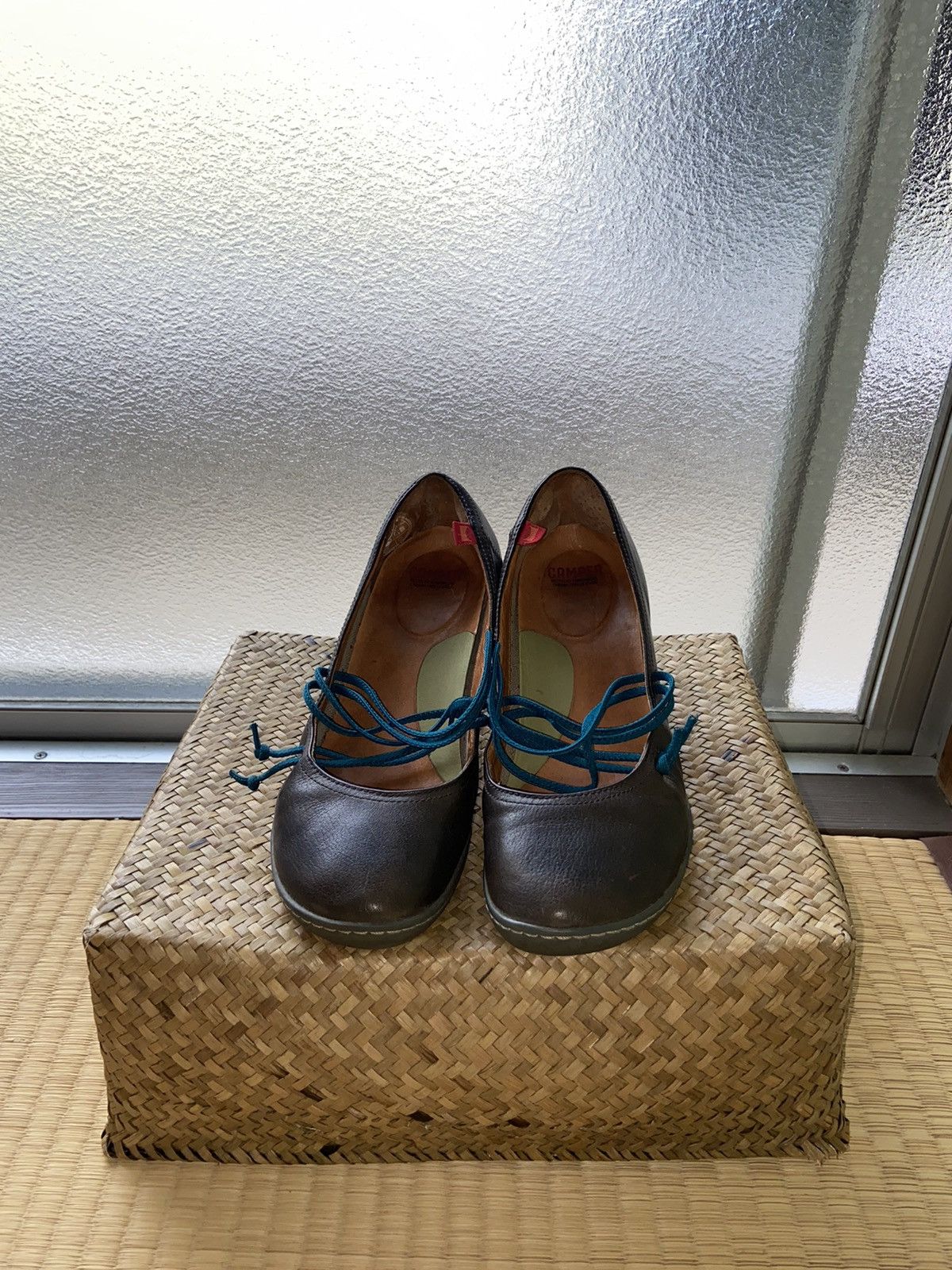 Camper × Vintage Camper Peu Nara Lace-up Pumps Leather Round Toe Heels Size US 7 / IT 37 - 2 Thumbnail