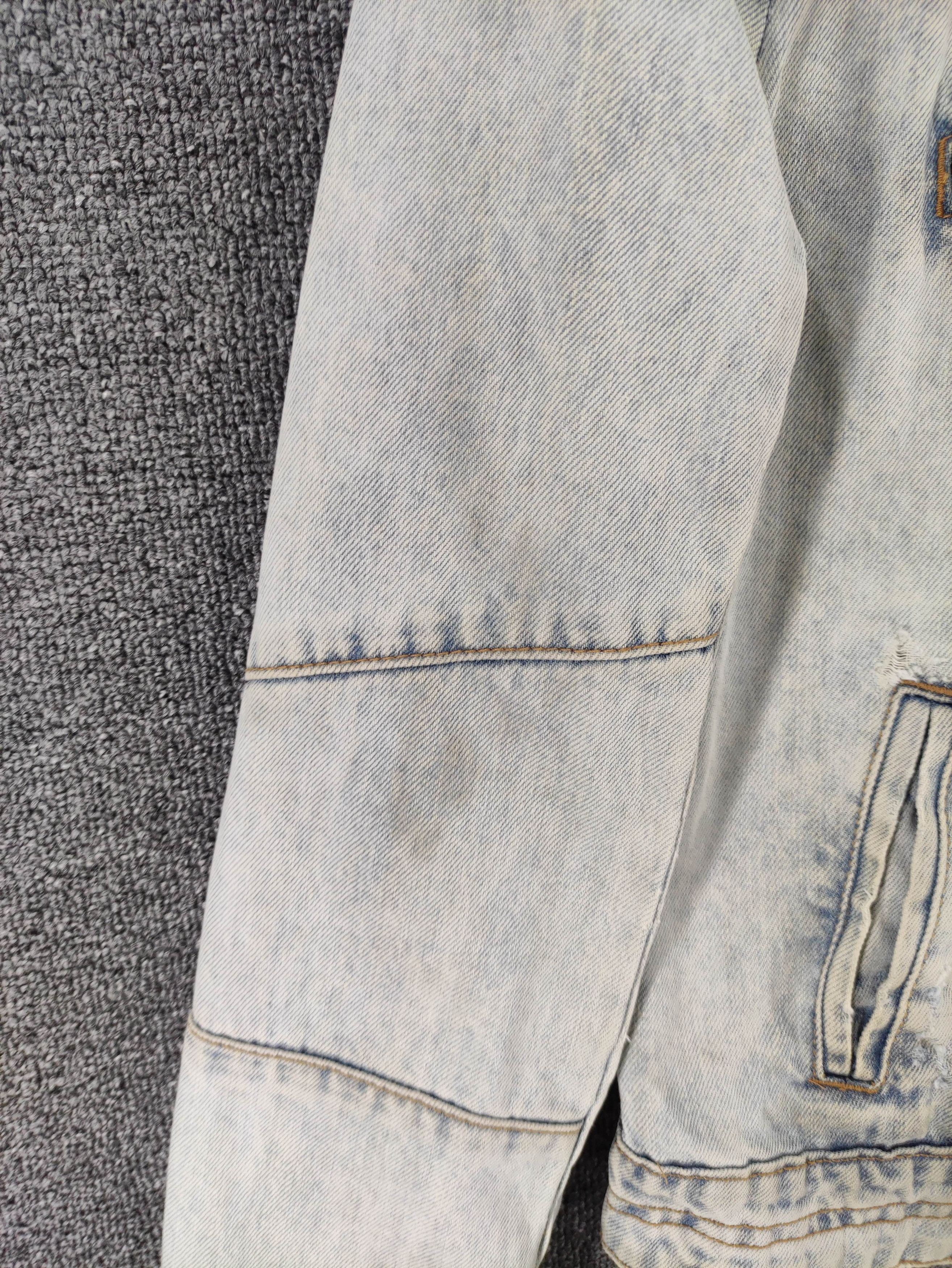 Zara Zara Trafalue Distressed Denim Jacket Zipper Size S / US 4 / IT 40 - 2 Thumbnail