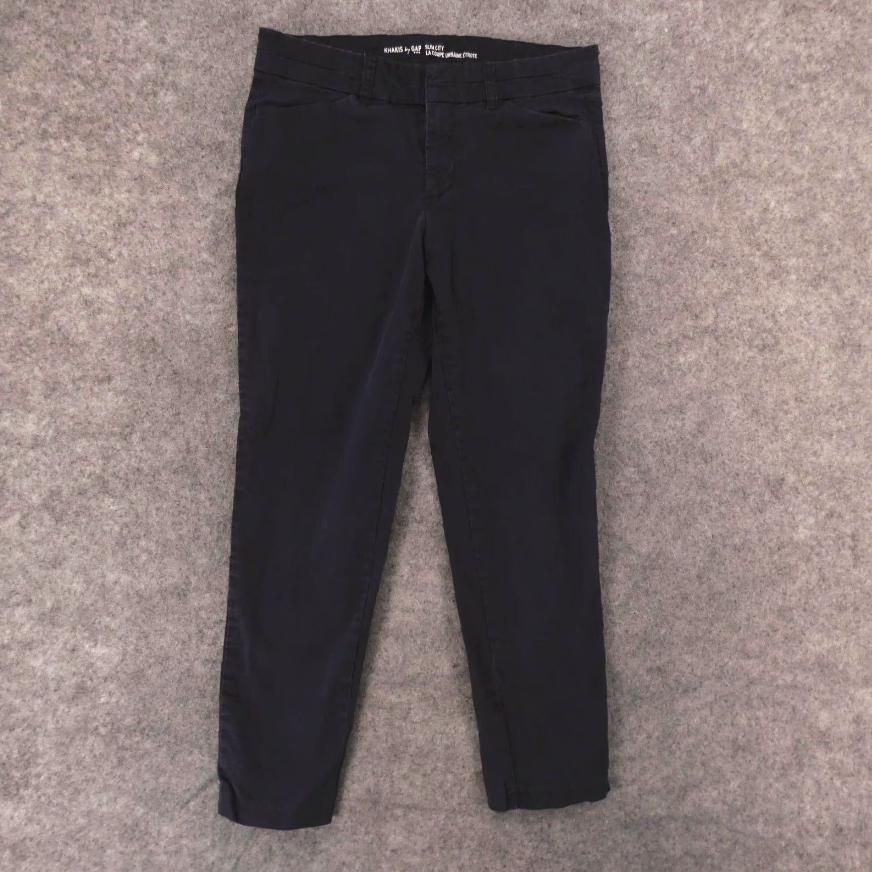 Gap Gap Khakis Pants Womens 2 Reg Stretch Chino Flat Front Navy Slim City Size 30" / US 8 / IT 44 - 2 Thumbnail