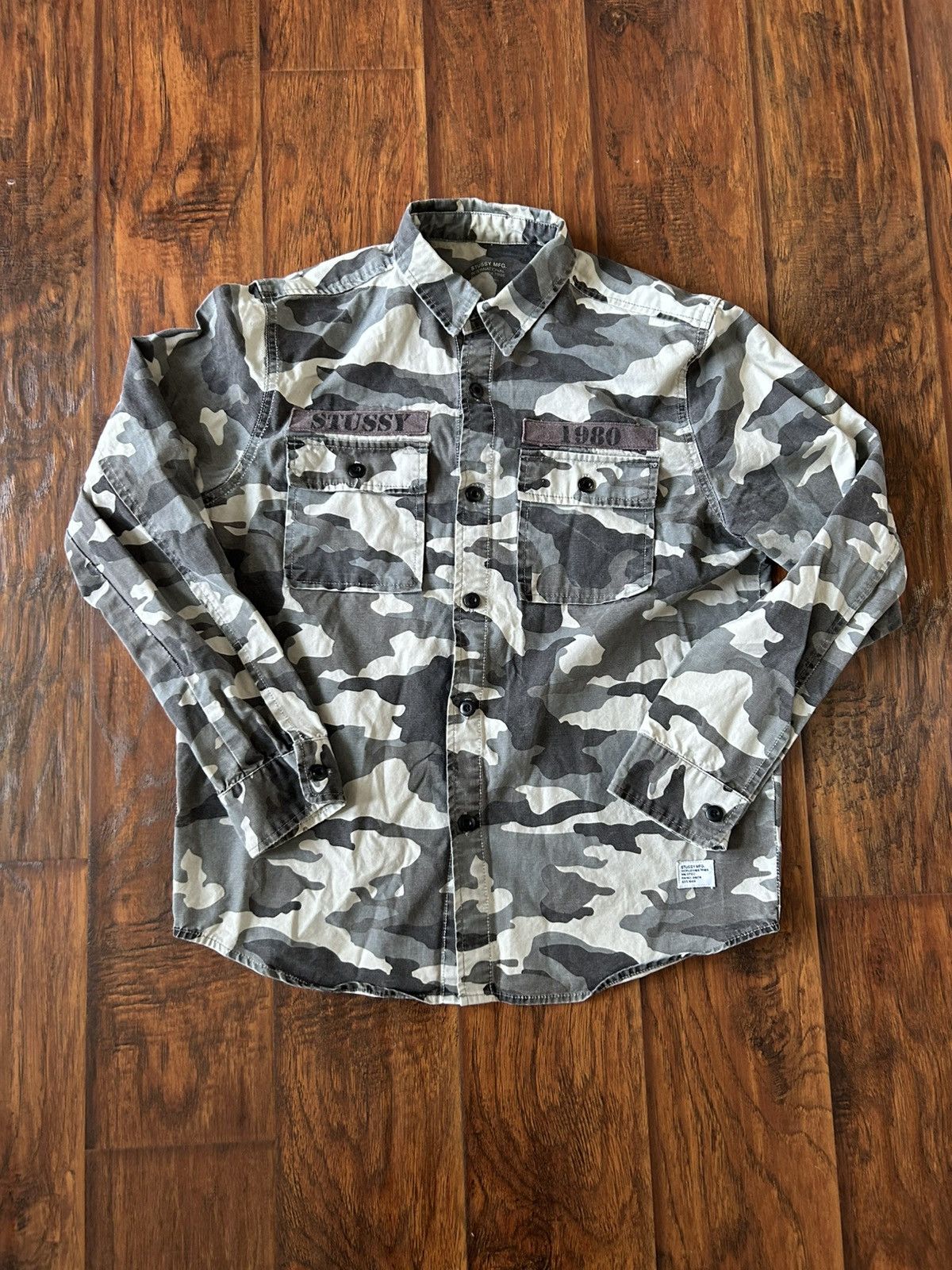 希少/Stussy kids camo リバーシブル　ジャケット130cm中綿 現品限り一斉値下げ！ 希少/Stussy kids リバーシブルジャケット