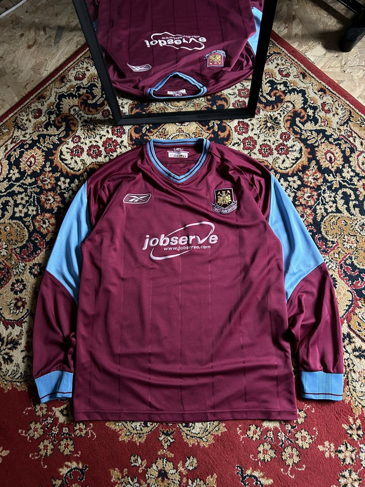 Reebok × Vintage West Ham Reebok Home 2005/07 long sleeve jersey vintage Size US M / EU 48-50 / 2 - 1 Thumbnail