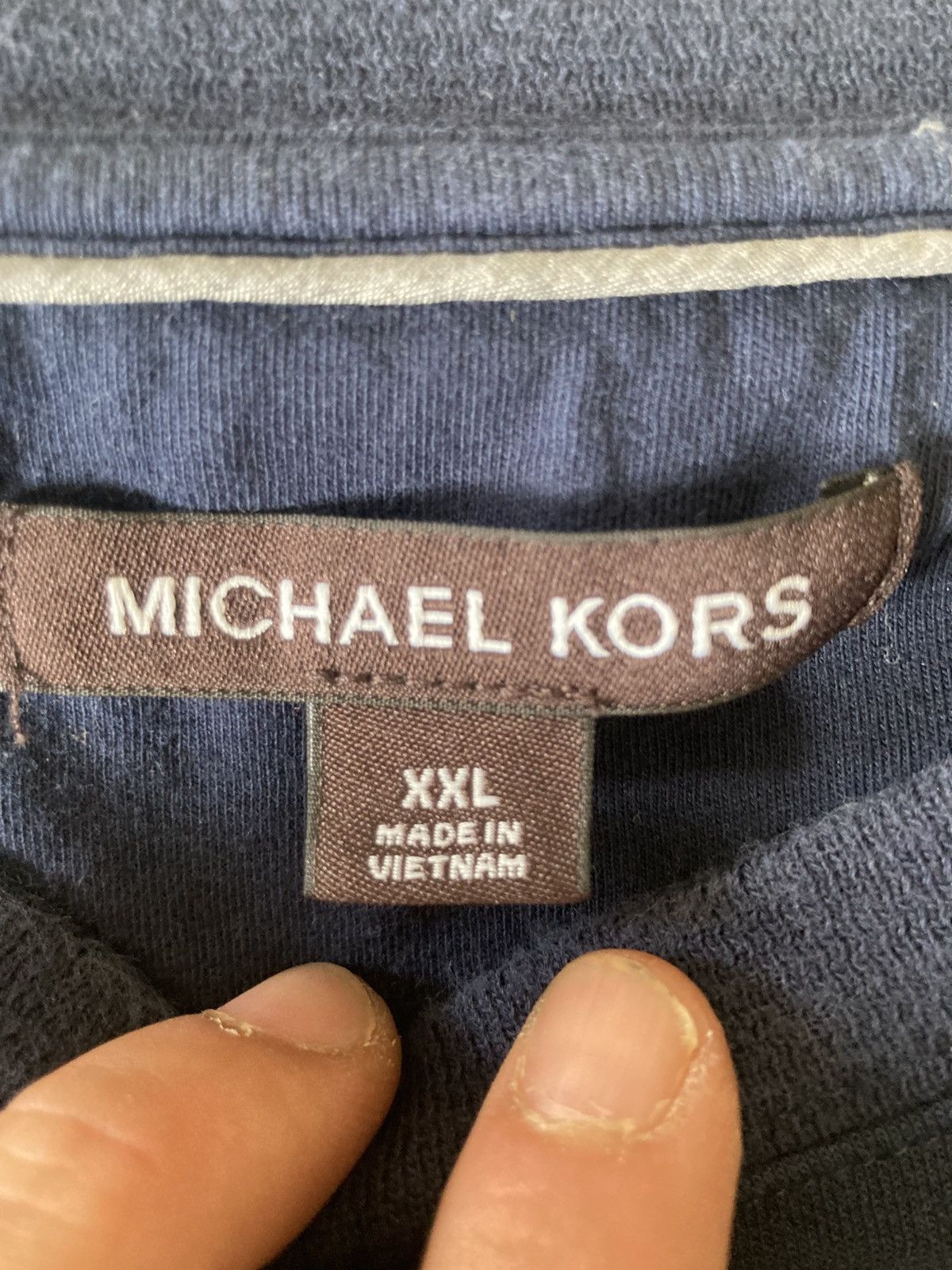 Michael Kors Michael Kors Navy CrewNeck Size US XXL / EU 58 / 5 - 4 Thumbnail
