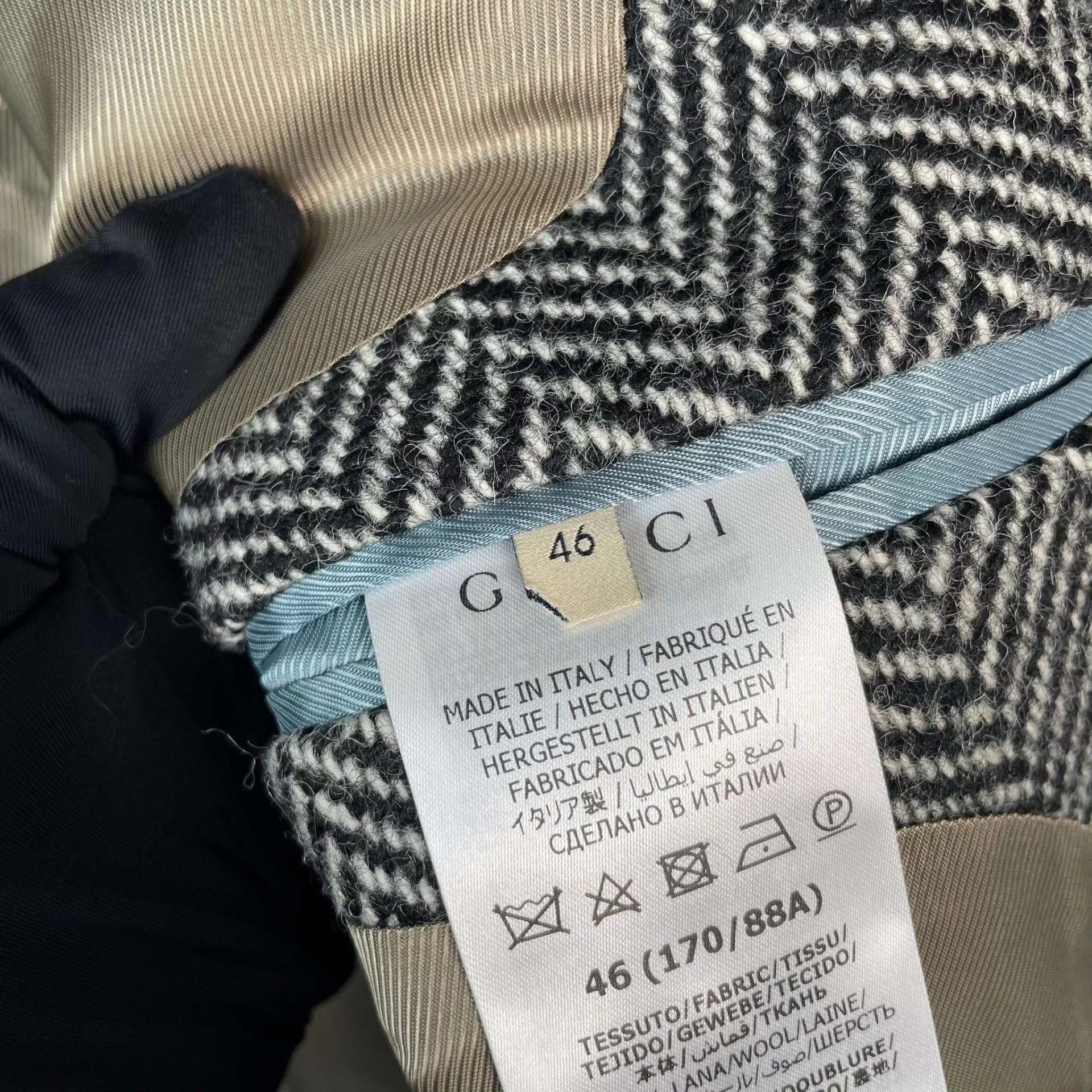 Gucci Gucci overcoat black and gray 46 Size XL / US 12-14 / IT 48-50 - 4 Thumbnail
