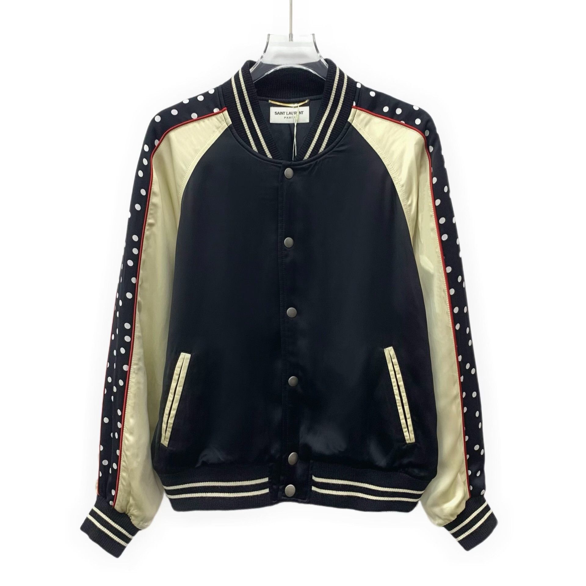 Saint Laurent Paris Saint Laurent Polka Dot Baseball Jacket Size US M / EU 48-50 / 2 - 1 Thumbnail