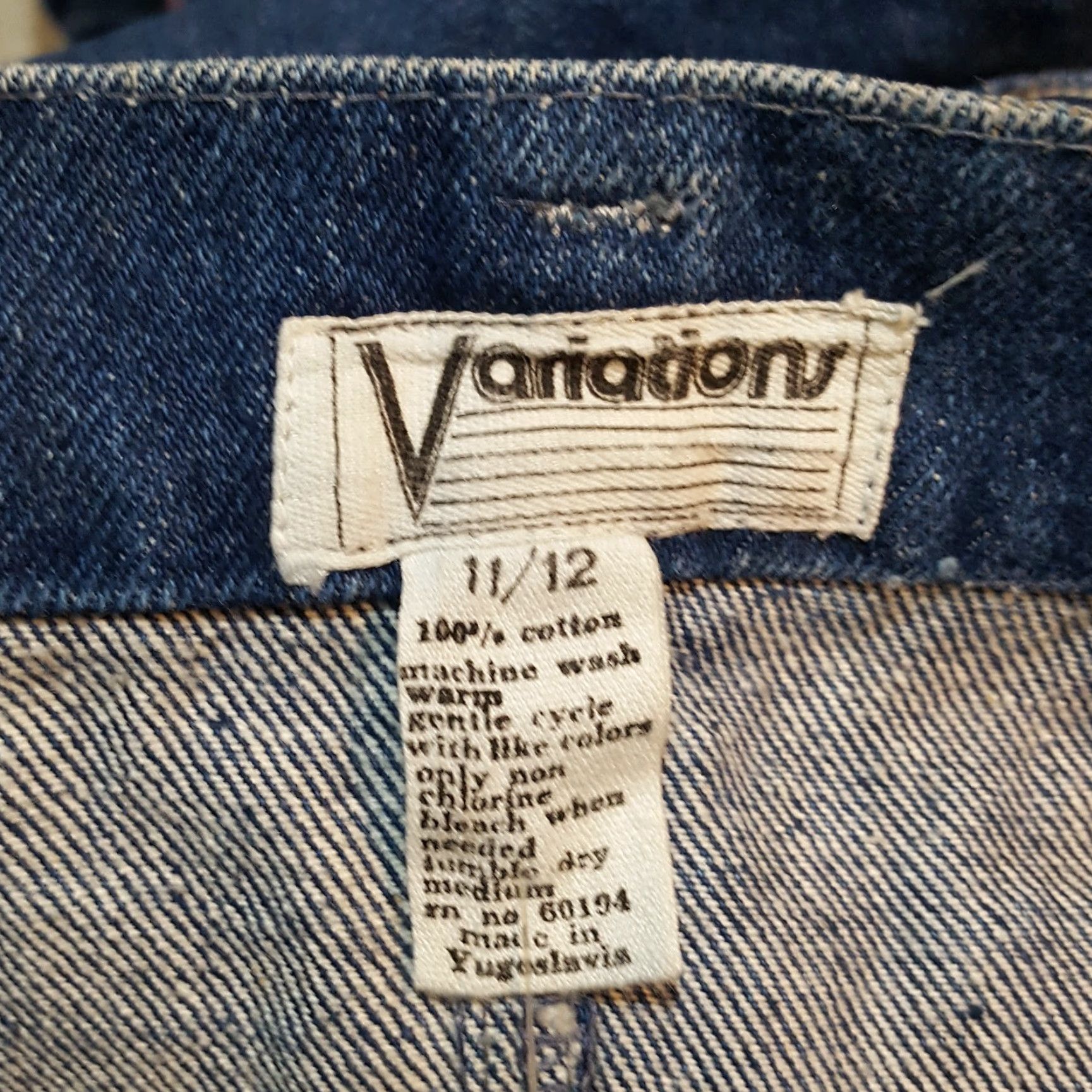 Vintage VINTAGE 80s Variations Denim Mini Skirt High Waist Womens Size 12 Blue Biker Grunge Retro Size 34" / US 12 / IT 48 - 7 Thumbnail