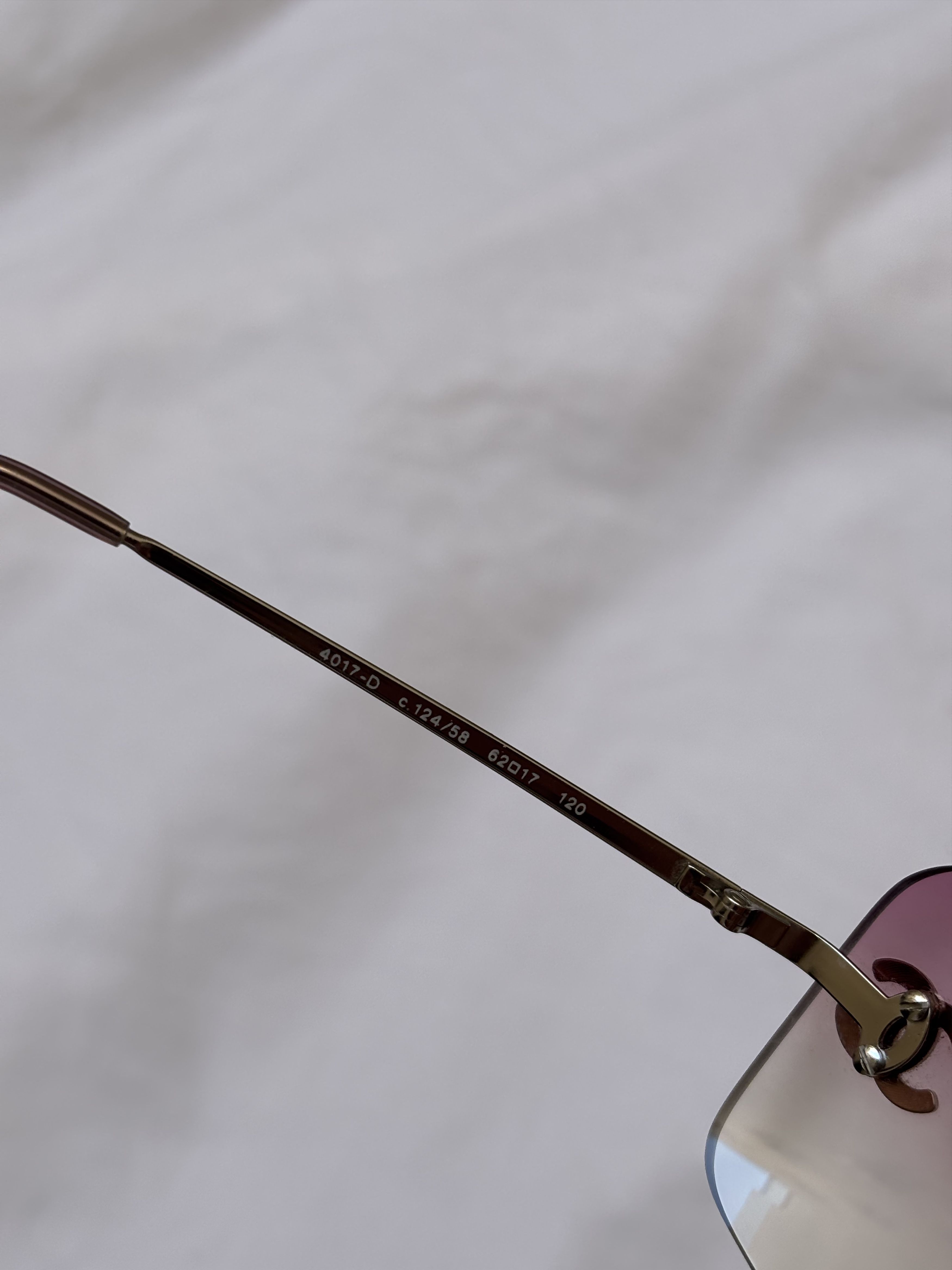 Chanel Chanel Sunglasses 4017 D CC Rhinestone Logo Rimless Size ONE SIZE - 6 Thumbnail