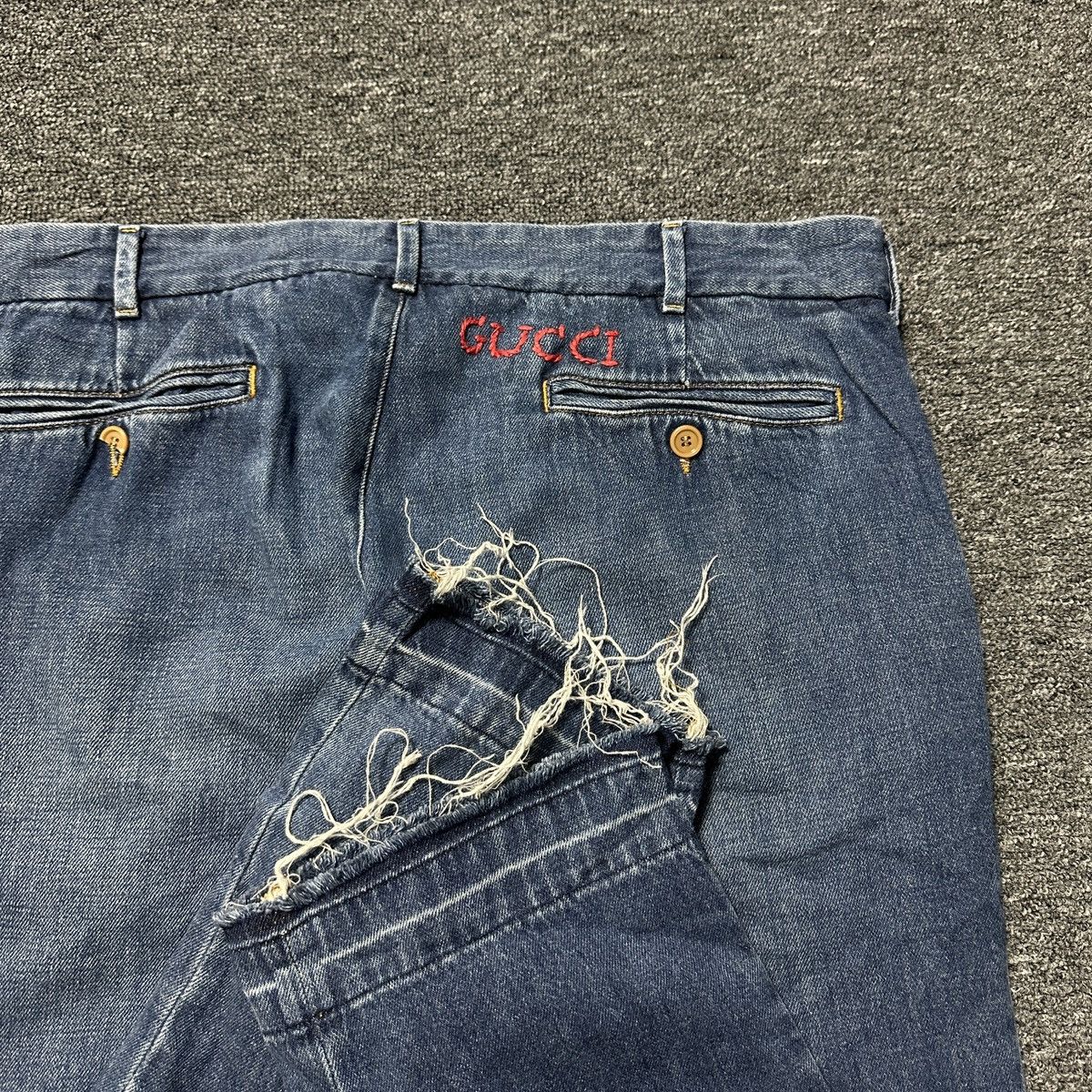 Gucci Gucci Logo Emboidered blue Jeans Size US 36 / EU 52 - 10 Thumbnail