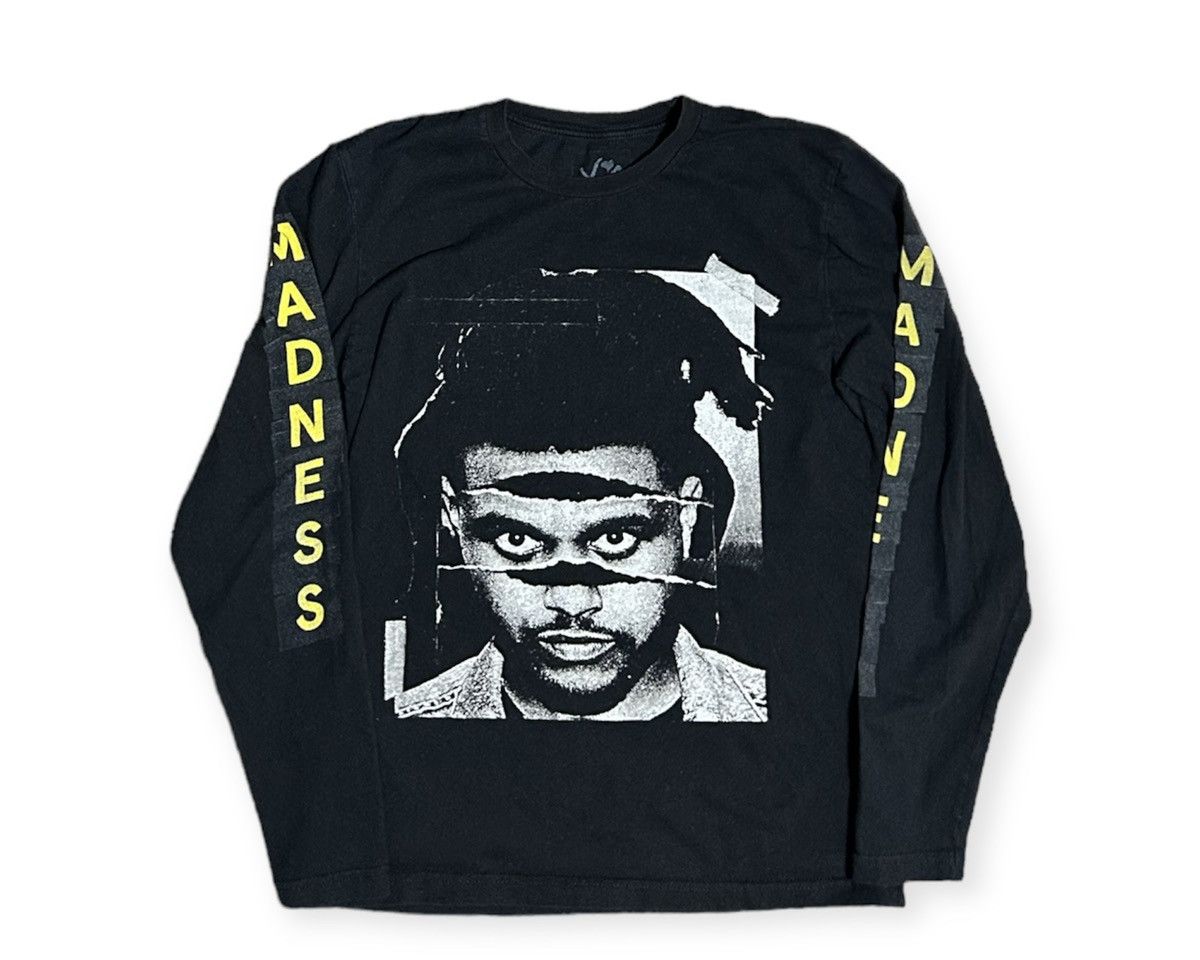 Image of The Weeknd x Xo Weeknd The Madness Fall Tour 2015 Longsleeve in Black, Men's (Size Small)