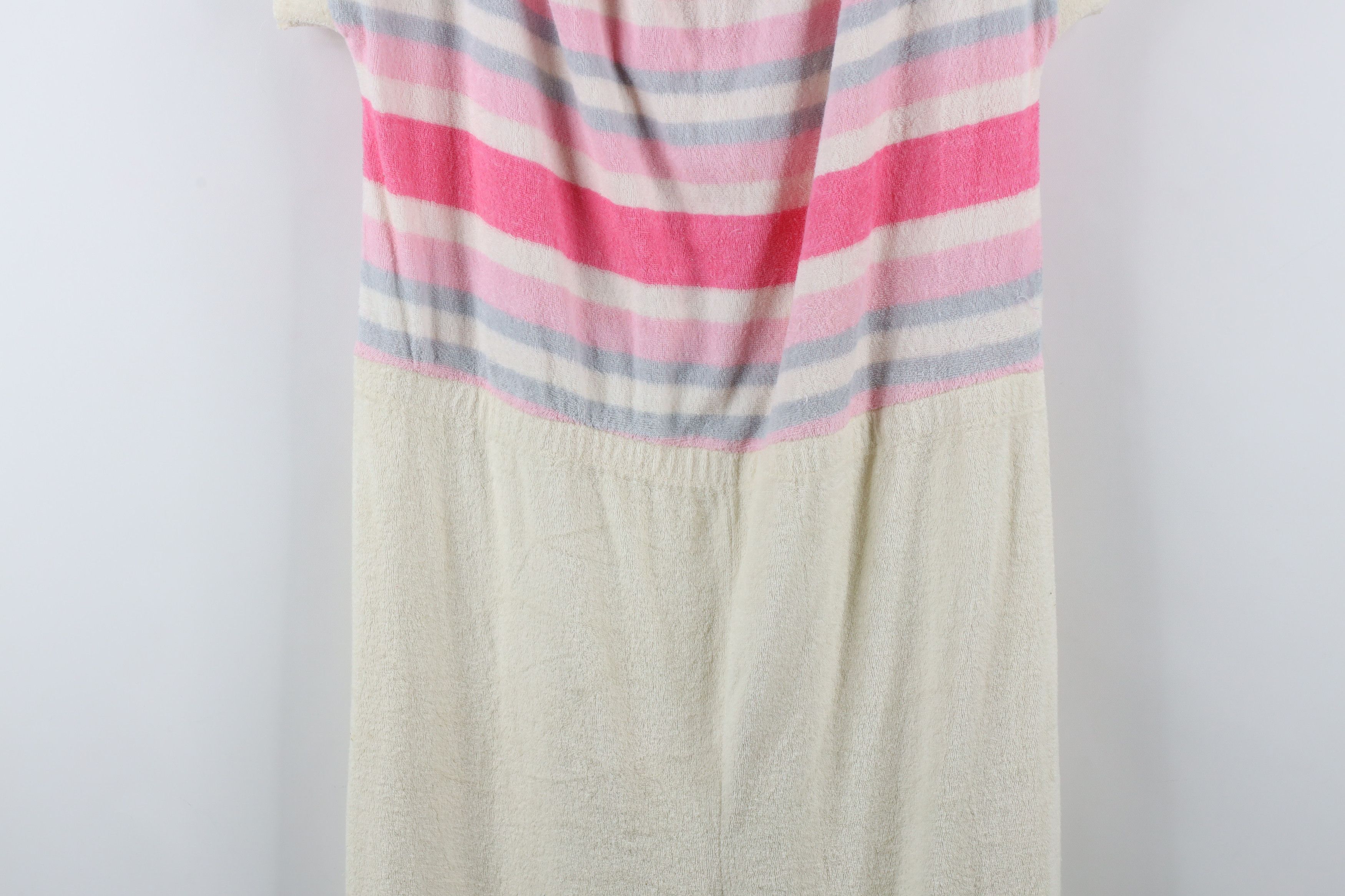 Vintage Vintage 70s Terry Cloth Striped Dolman Sleeve Romper Suit Size L / US 10 / IT 46 - 15 Thumbnail