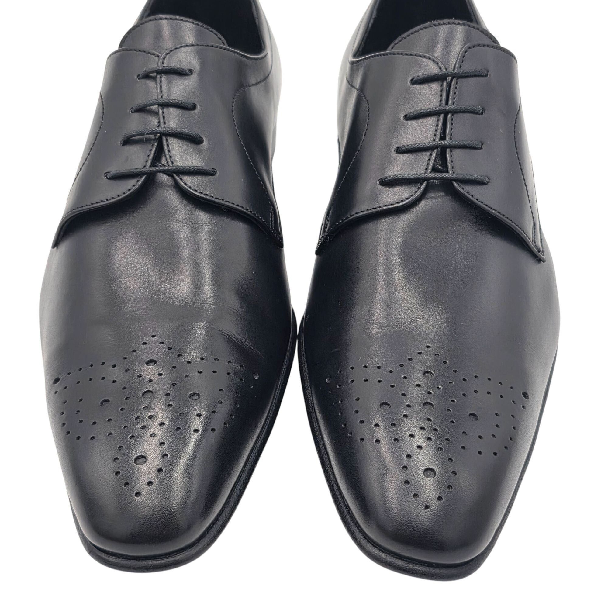 Other NEW Battaglia Italy Mens 7 Black Leather Dress Shoes Oxford Size US 7 / EU 40 - 2 Thumbnail
