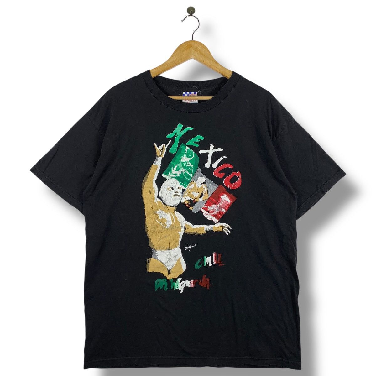 Vintage × WCW/nWo Vintage 90's DR. WAGNER JR. Mexican Wrestler Graphic Tee Size US L / EU 52-54 / 3 - 1 Thumbnail