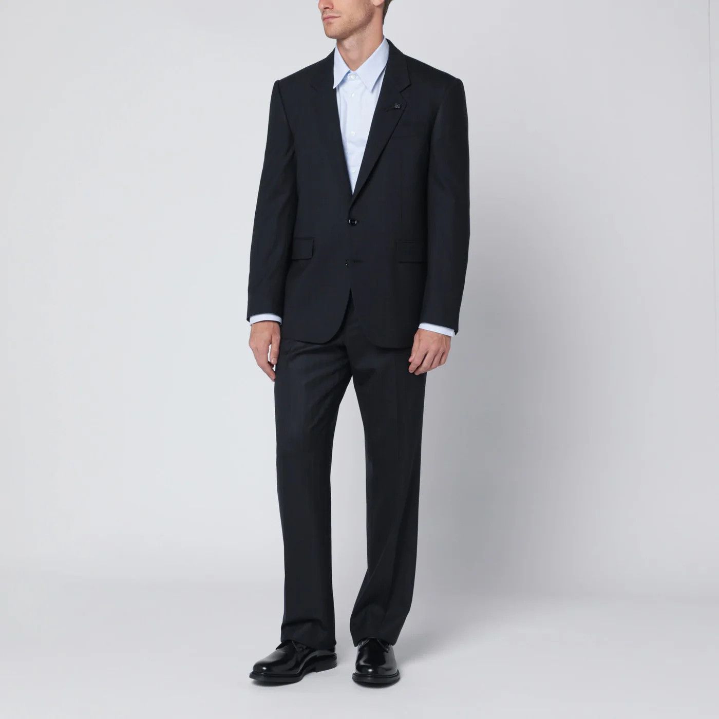 Lardini o1d2blof0526 Single-breasted Wool Blend Jacket Navy Blue Size US L / EU 52-54 / 3 - 2 Thumbnail