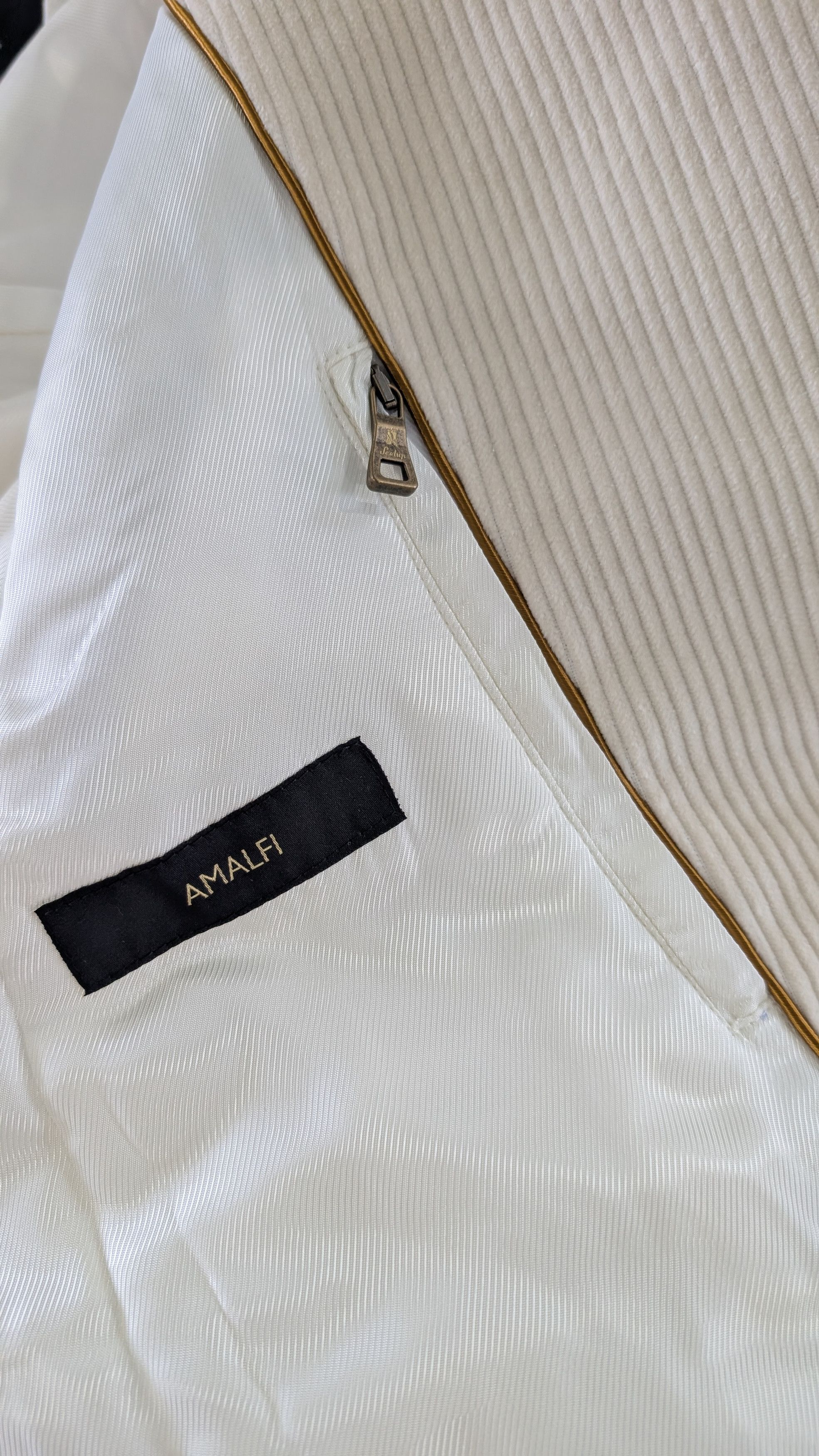 Sealup Sealup Amalfi Peacoat Ivory Corduroy Size 50 L Italy Size US M / EU 48-50 / 2 - 8 Thumbnail