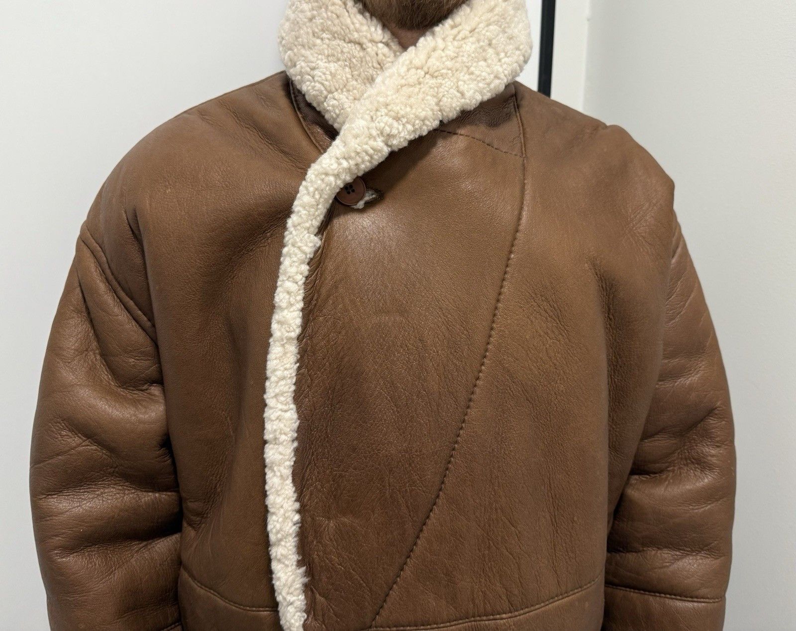 Gianfranco Ferre Gianfranco Ferre Vintage Jacket Leather Shearling Coat Size US L / EU 52-54 / 3 - 15 Thumbnail