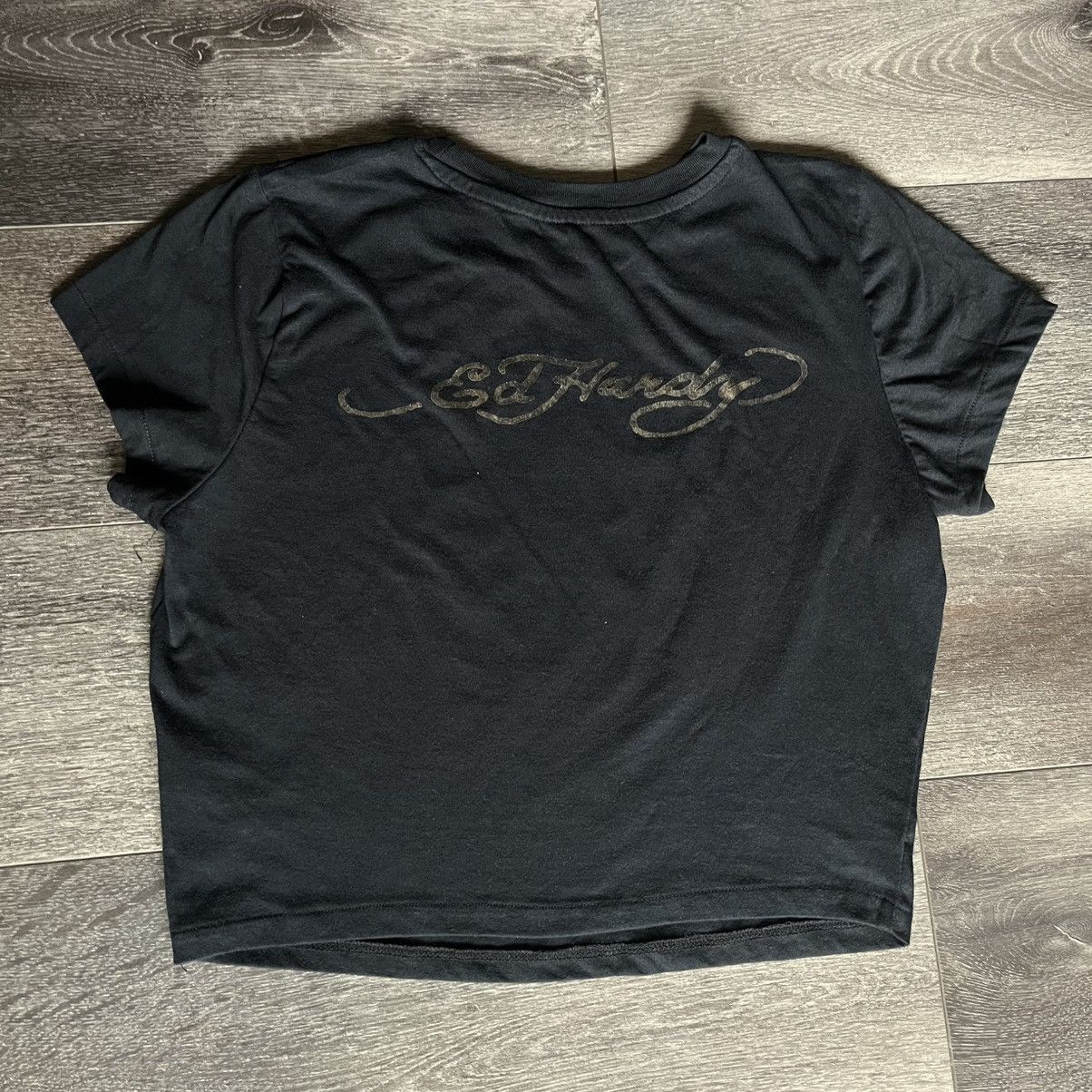 Ed Hardy × Vintage Vintage Y2K Ed Hardy Tiger Love Runs Wild Logo Baby T Shirt Size L / US 10 / IT 46 - 2 Thumbnail