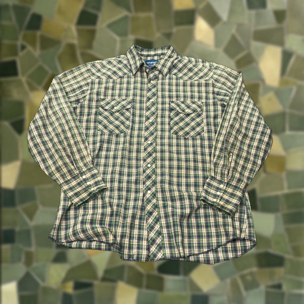 Wrangler VINTAGE Wrangler Western Shirt Mens 2XL Plaid Pearl Snap Lightweight Size US XXL / EU 58 / 5 - 1 Thumbnail
