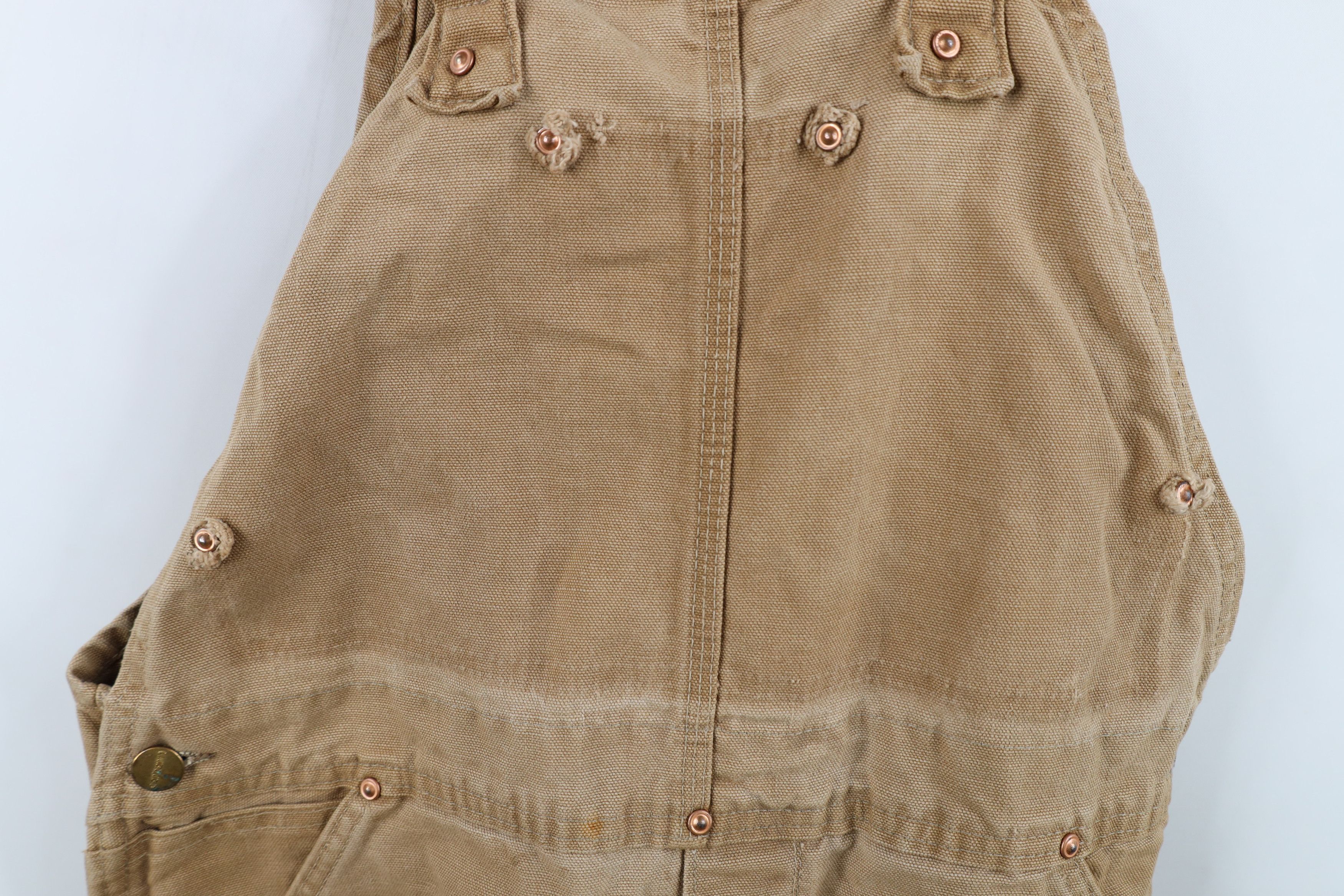 Carhartt Vintage 70s Carhartt Thrashed Double Knee Canvas Overalls Size US 36 / EU 52 - 20 Thumbnail