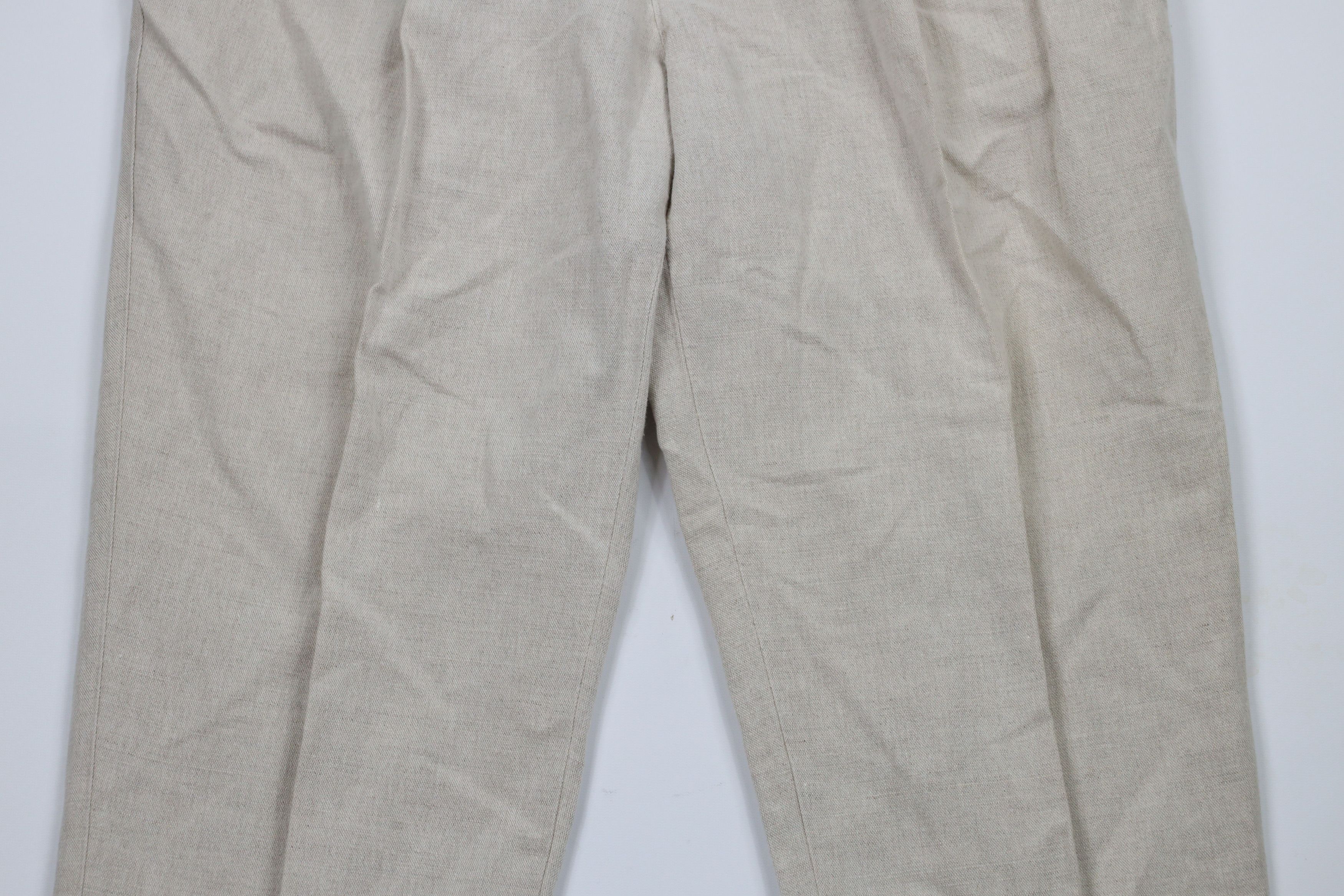 Vintage Vintage 90s Streetwear Cuffed Linen Blend Chino Pants Size US 38 / EU 54 - 3 Thumbnail