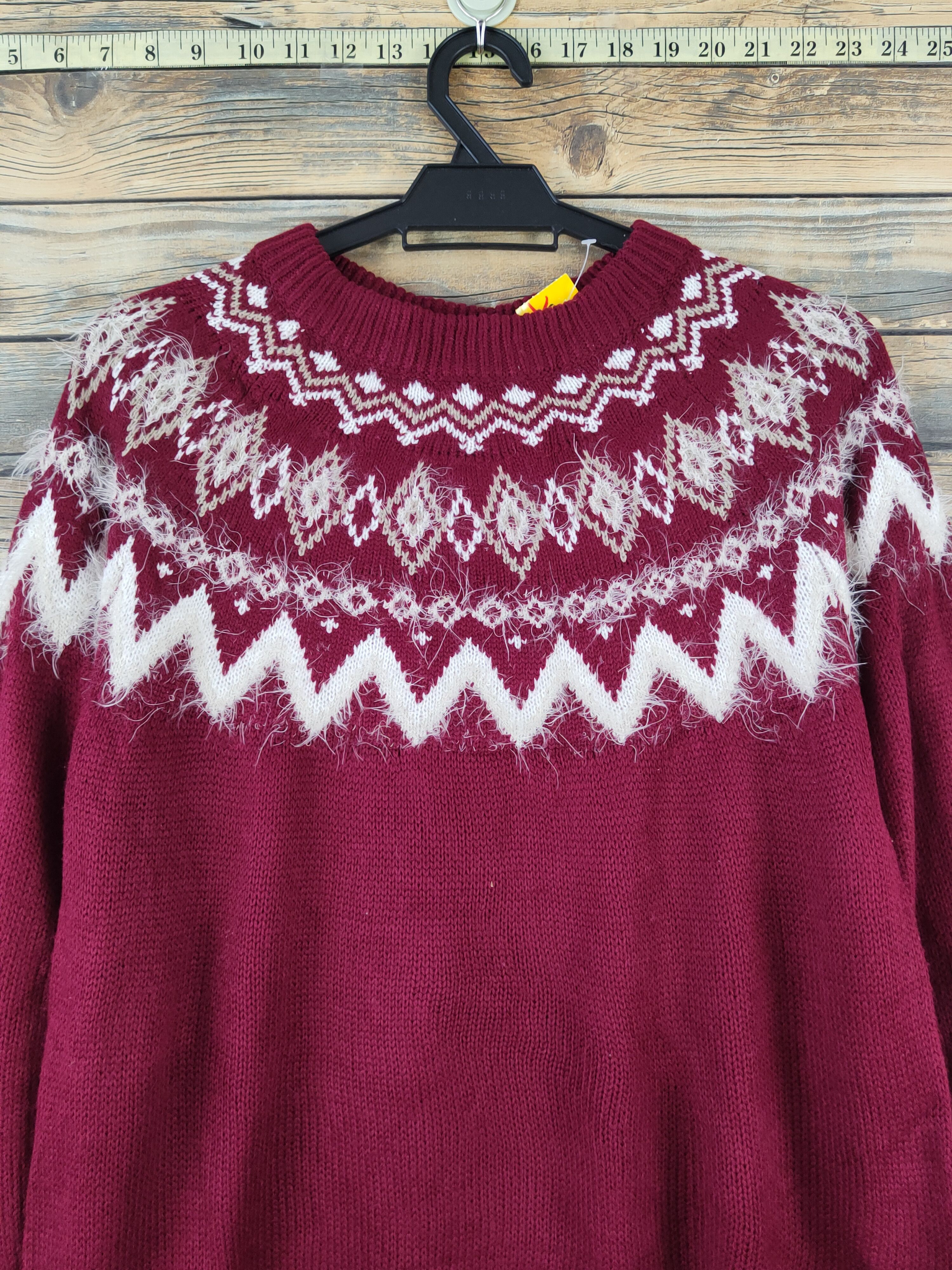 Homespun Knitwear × Japanese Brand × Vintage Glacier Maroon Knitwear Sweatshirts #W968 Size L / US 10 / IT 46 - 2 Thumbnail