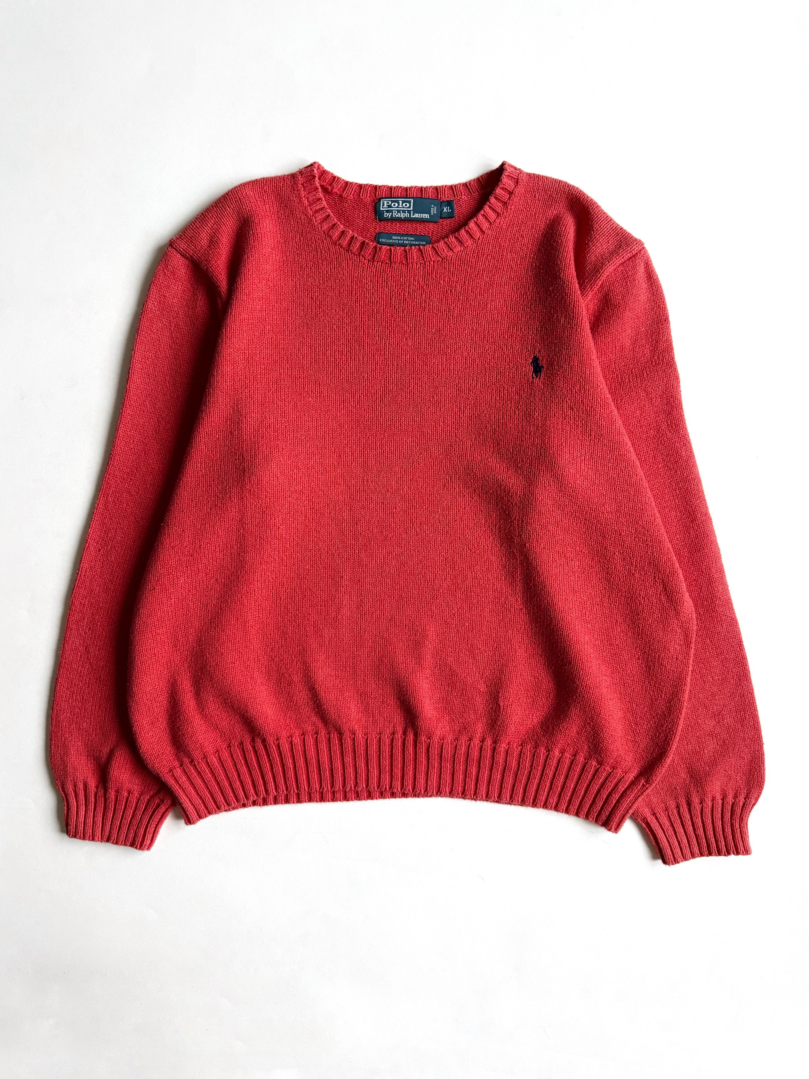 Polo Ralph Lauren Vintage Polo Ralph Lauren Boxy Fit Cotton Knit Sweater L-XL Size US XL / EU 56 / 4 - 1 Thumbnail