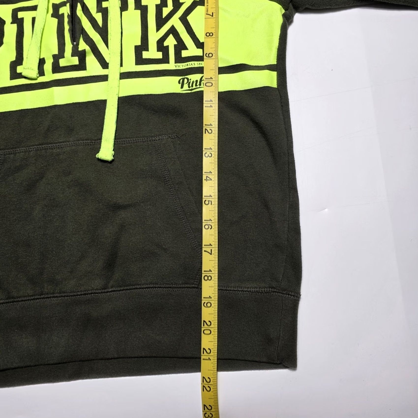 Victoria's Secret VINTAGE? No. Victoria's Secret PINK Army Green 1/2 Zip Hoodie Sweatshirt XS Women Pullover Long Sleeve Activewear Casual Boys? Size XS / US 0-2 / IT 36-38 - 6 Thumbnail