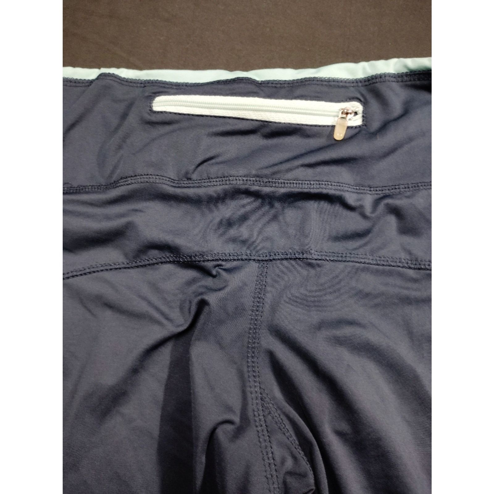 Nike Nike Navy Blue & Aqua Athletic Capris with Light Blue Swoosh Size 26" / US 2 / IT 38 - 8 Thumbnail