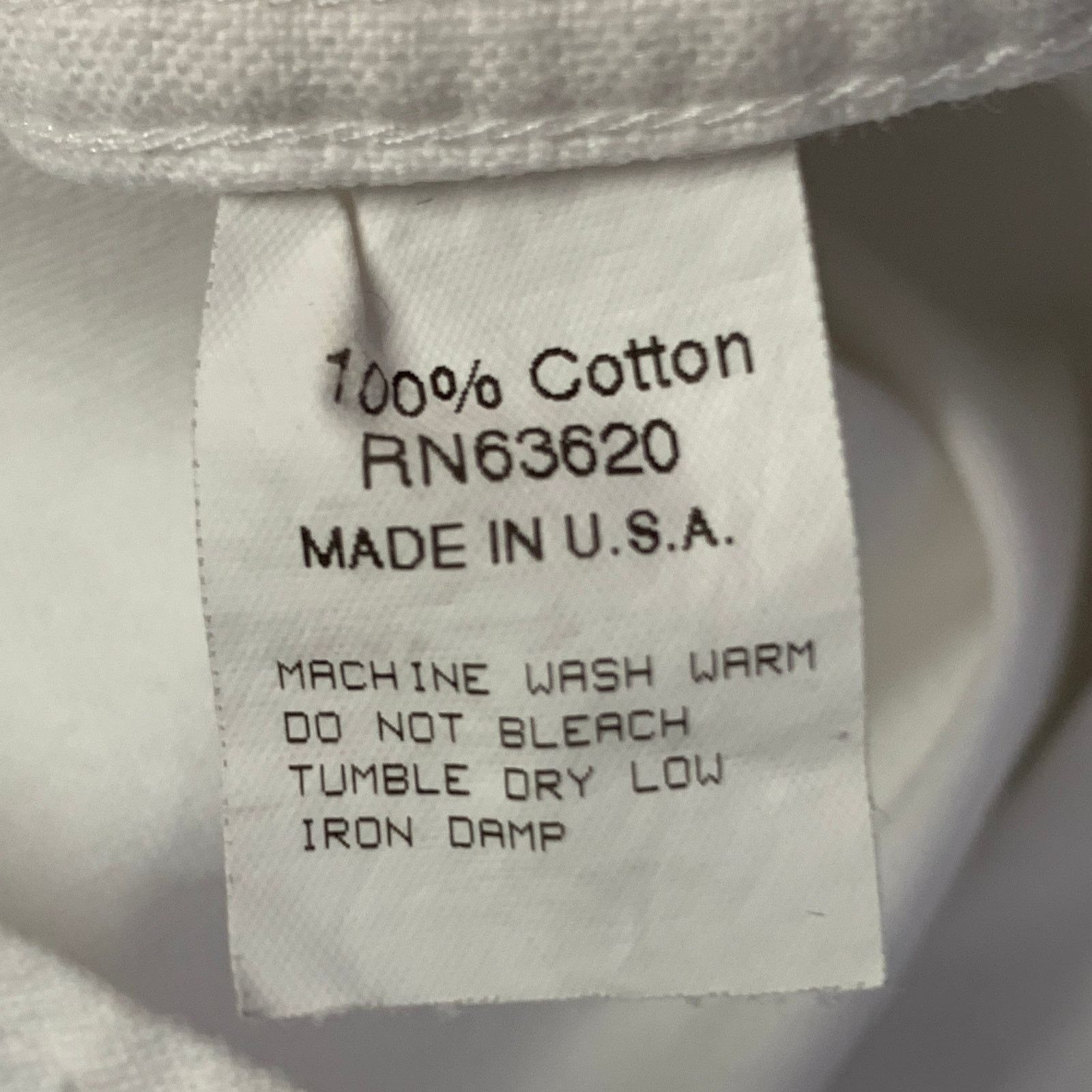 Other L White Cotton Half Placket One Pocket Long Sleeve Shirt Size US L / EU 52-54 / 3 - 7 Thumbnail