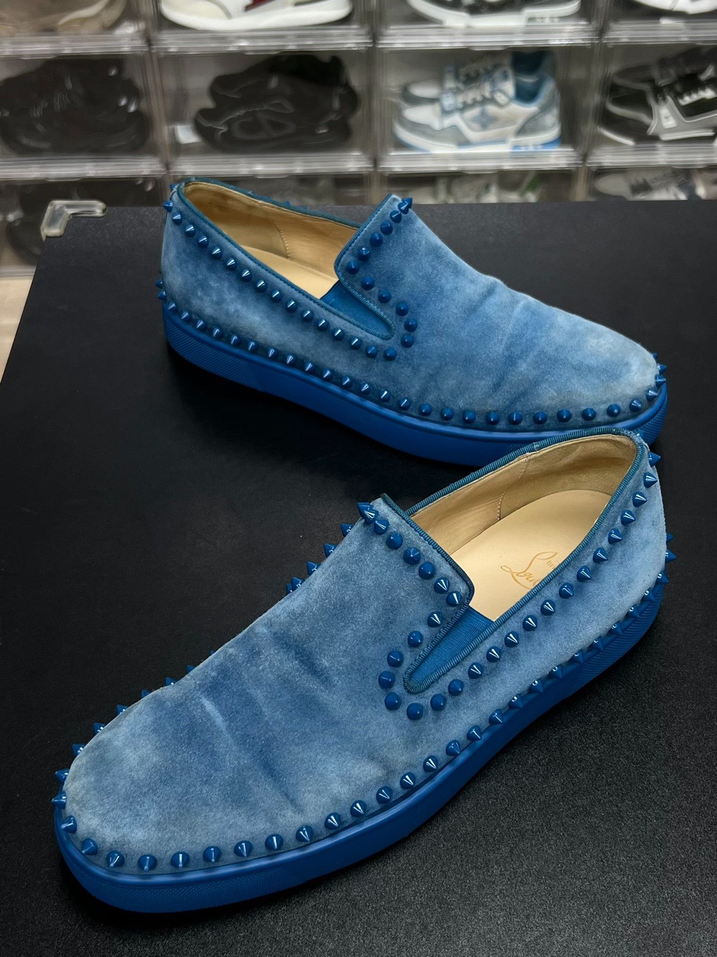 Christian Louboutin Christian Louboutin Blue Lowtop Sneakers 10.5 Men Size US 10.5 / EU 43-44 - 1 Thumbnail