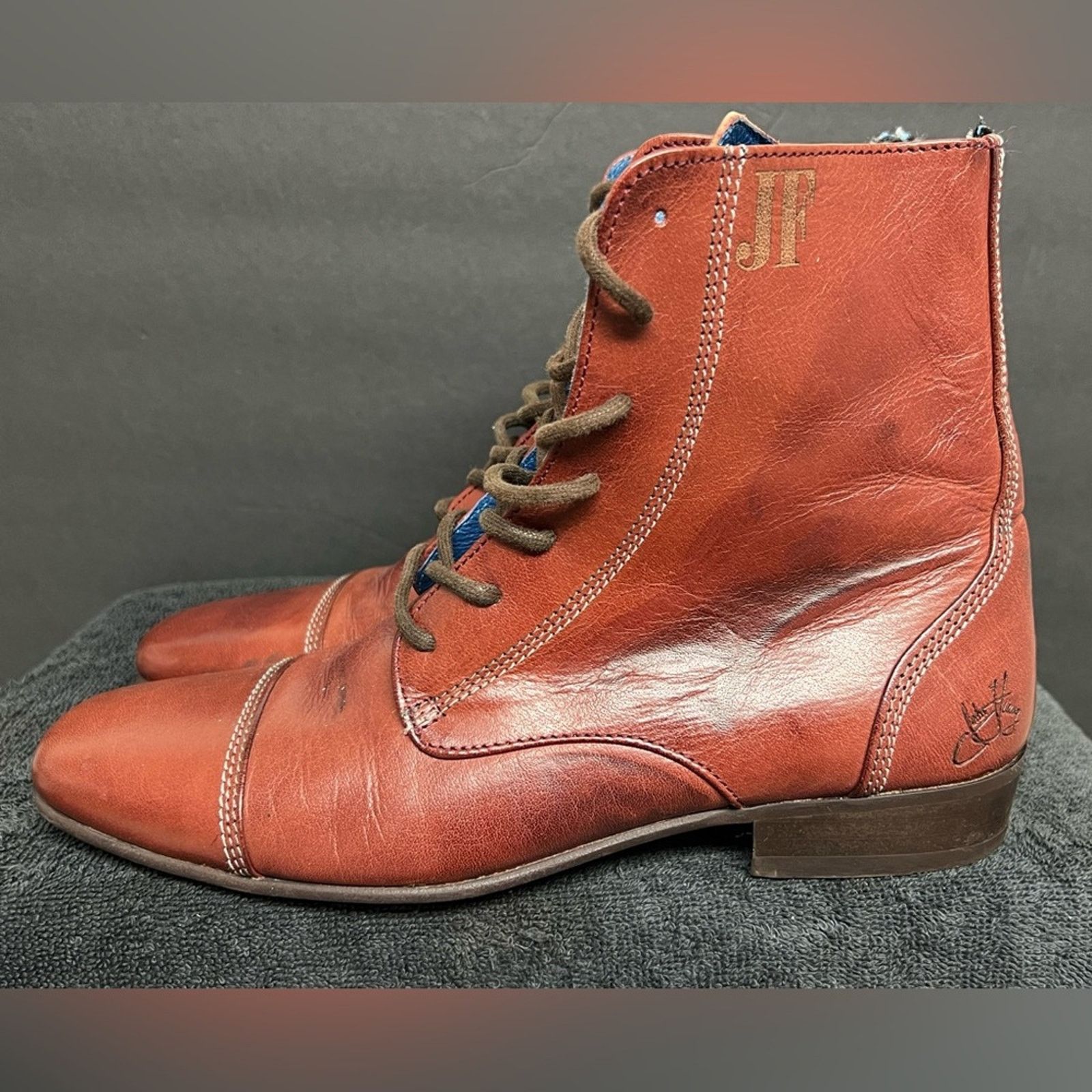 John Fluevog John Fluevog Sal Boots Burgundy Red Cap Toe Men’s HANDMADE Size US 7 / EU 40 - 1 Thumbnail