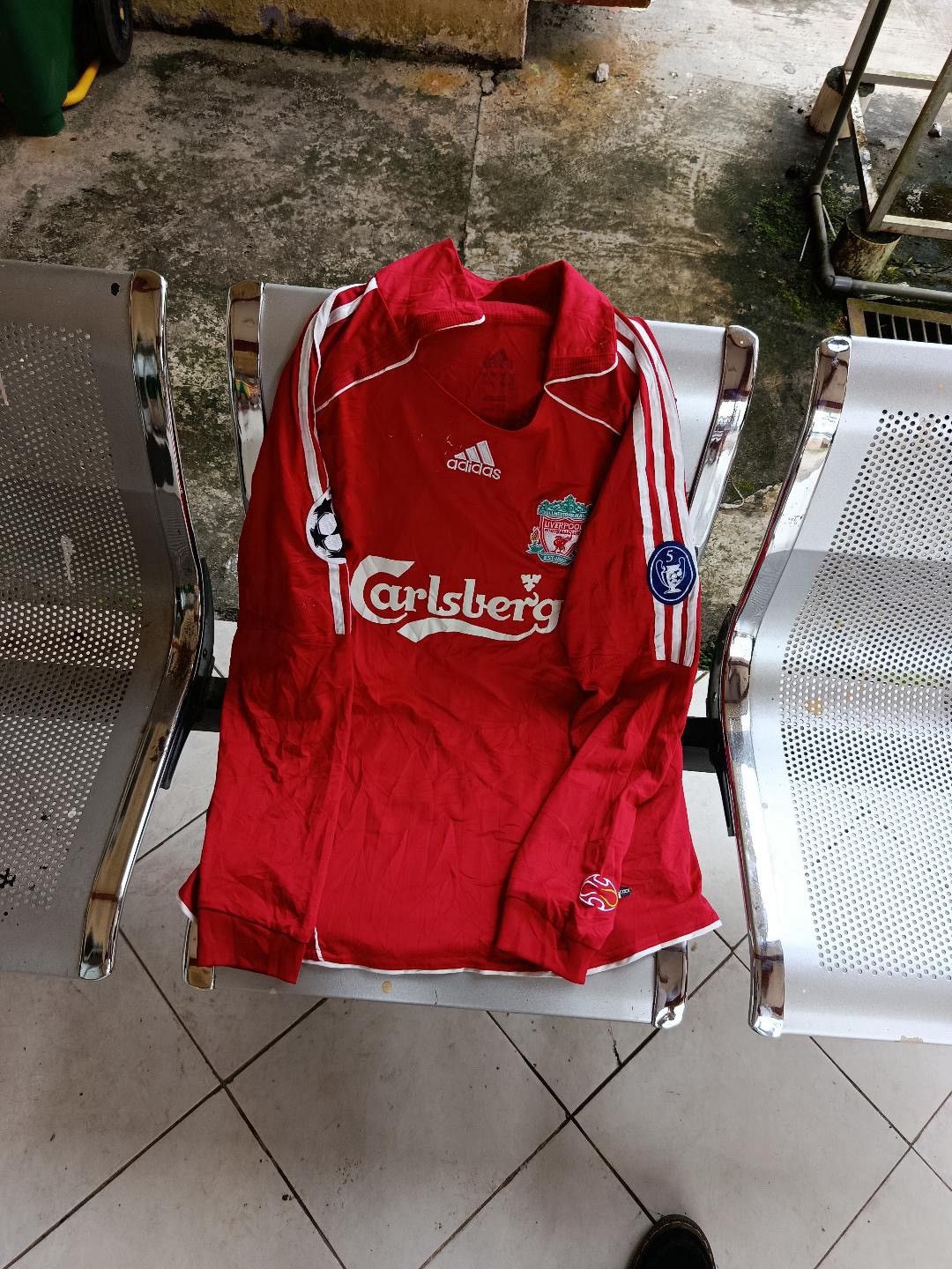 Adidas Liverpool 2007/2008 Home Gerrard long sleeve Size US L / EU 52-54 / 3 - 1 Thumbnail