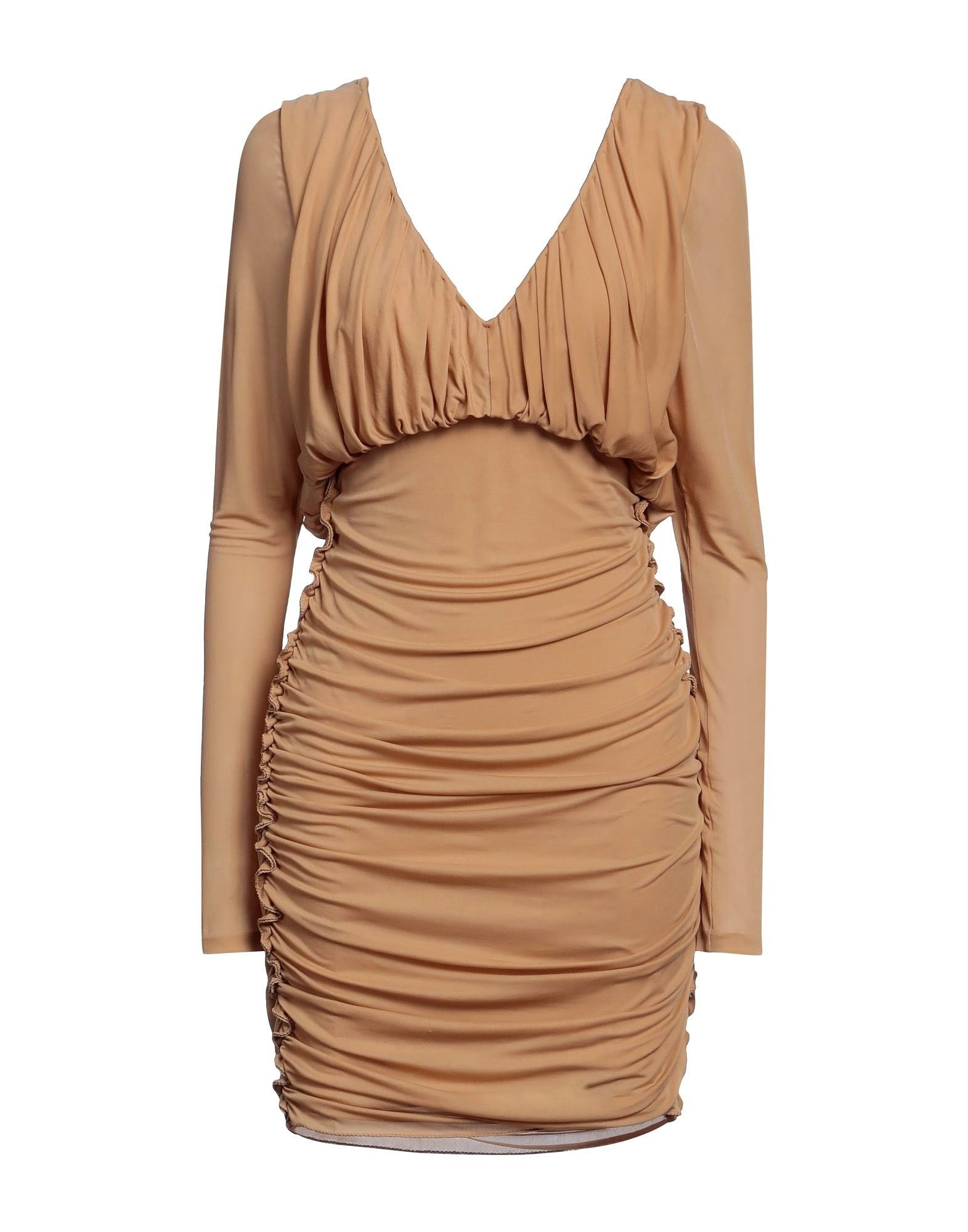 Saint Laurent Paris o1s1wg111024 Sheath Mini Dress in Brown Size L / US 10 / IT 46 - 1 Thumbnail