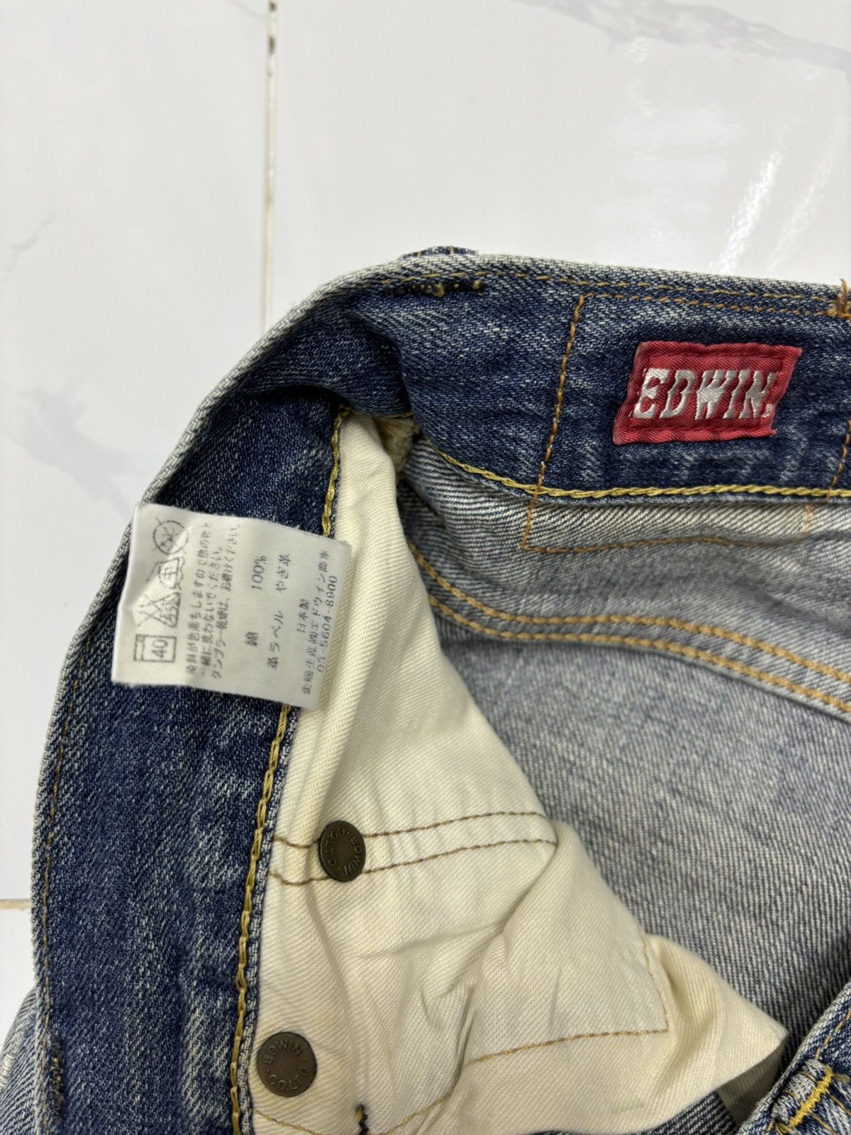Kapital Edwin 505z Selvedge Denim Baggy Jeans Buckle Back Size US 33 - 13 Thumbnail