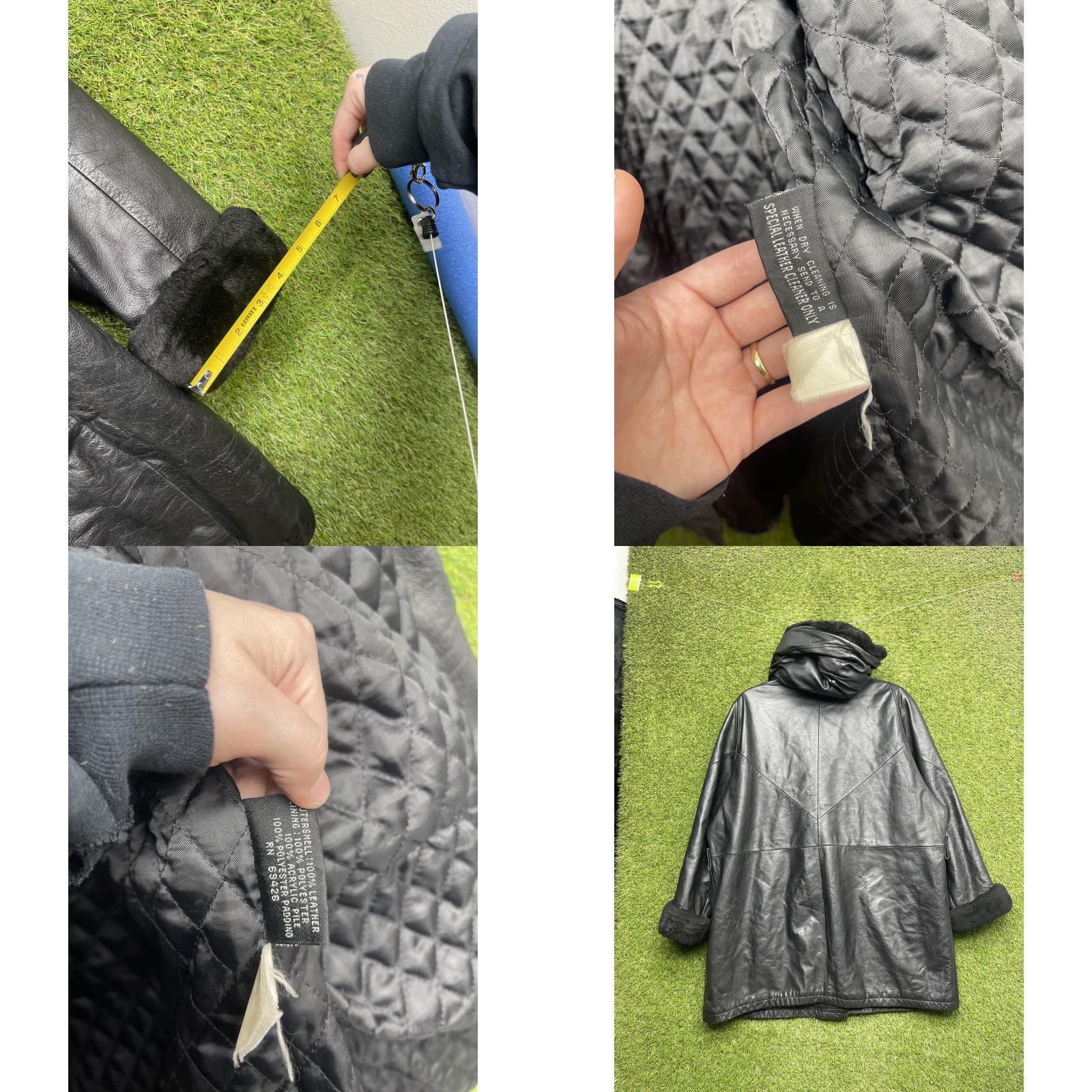 Vintage VINTAGE Wilsons Leather Coat Womens XL Black Hooded Fur Trim Parka Quilted Warm Winter Size XL / US 12-14 / IT 48-50 - 8 Thumbnail