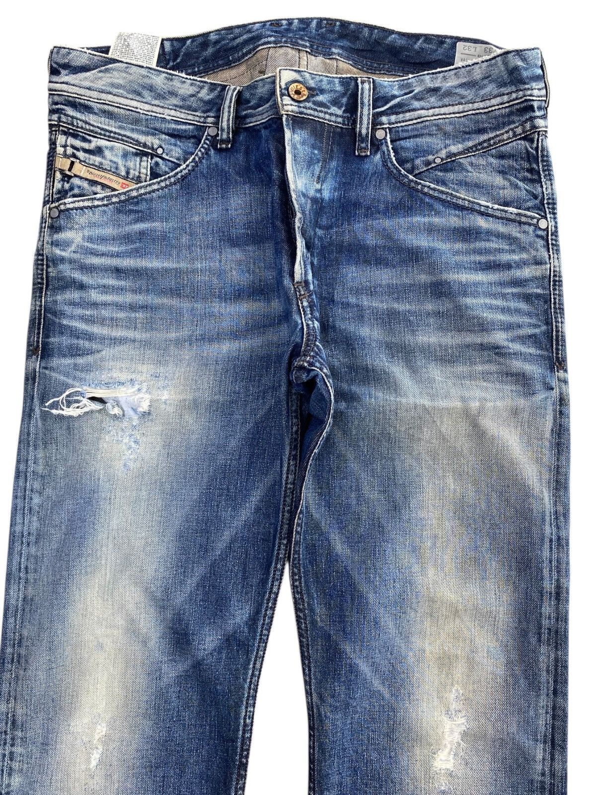 Diesel Diesel Whiskers Faded Wash Style Ripped Jeans Size US 34 / EU 50 - 2 Thumbnail