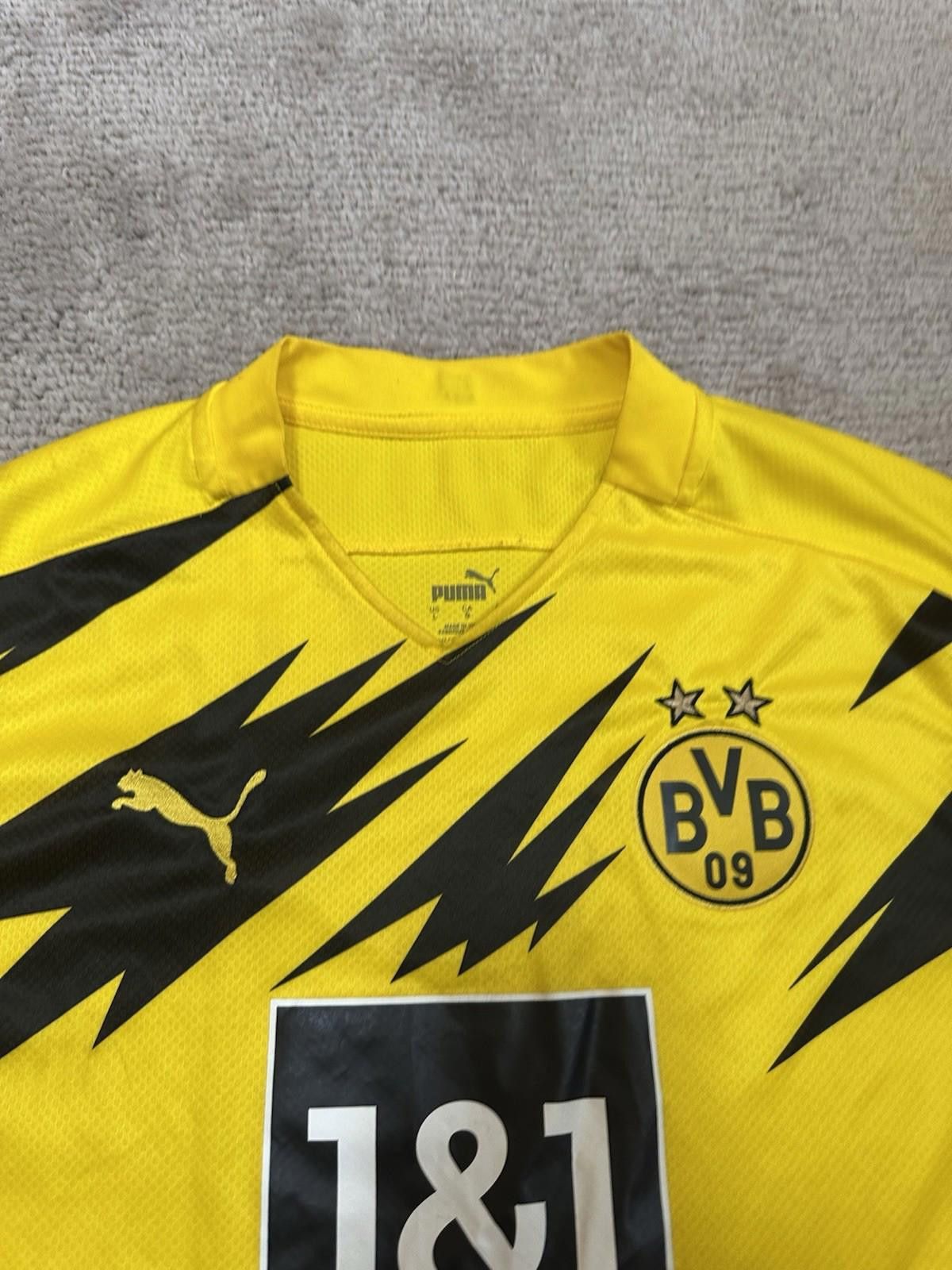 Puma BORUSSIA DORTMUND 2020 2021 HOE FOOTBALL SHIRT SOCCER JERSEY Size US L / EU 52-54 / 3 - 4 Thumbnail