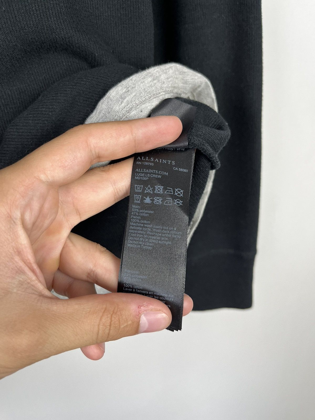 Allsaints Allsaints Luge LS Crew Polyester & Cotton Long Sleeve Tee Size US S / EU 44-46 / 1 - 8 Thumbnail