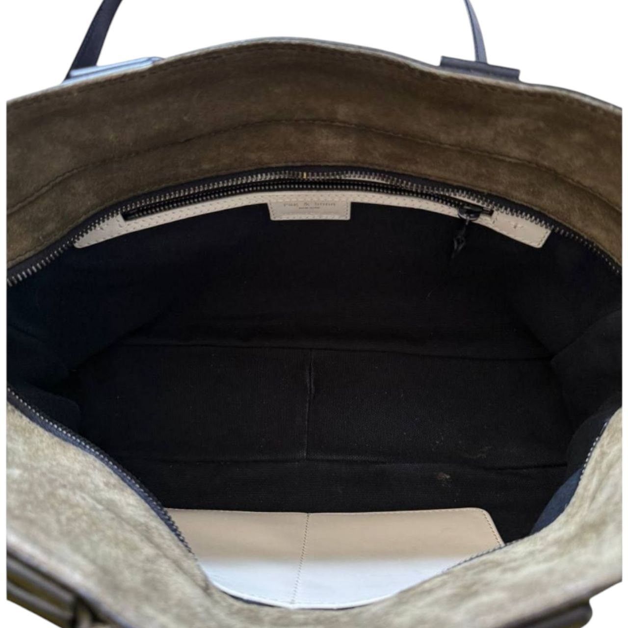 Rag & Bone Rag & Bone Olive Green/Black Suede Leather Bag Purse Size ONE SIZE - 7 Thumbnail