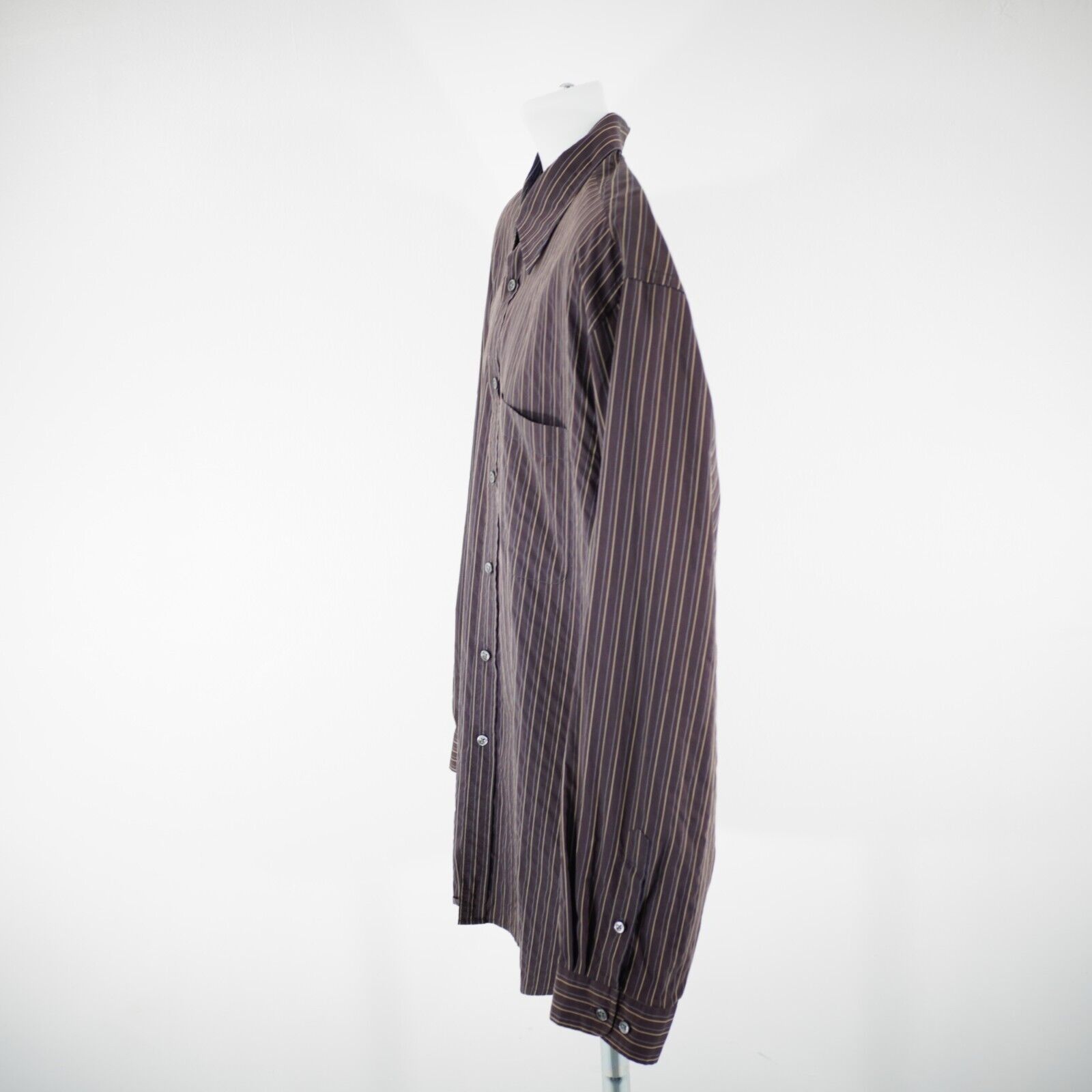 Joseph Abboud Joseph Abboud Purple Tan Striped Cotton Nylon XL Pocket Coll Size US XL / EU 56 / 4 - 5 Thumbnail