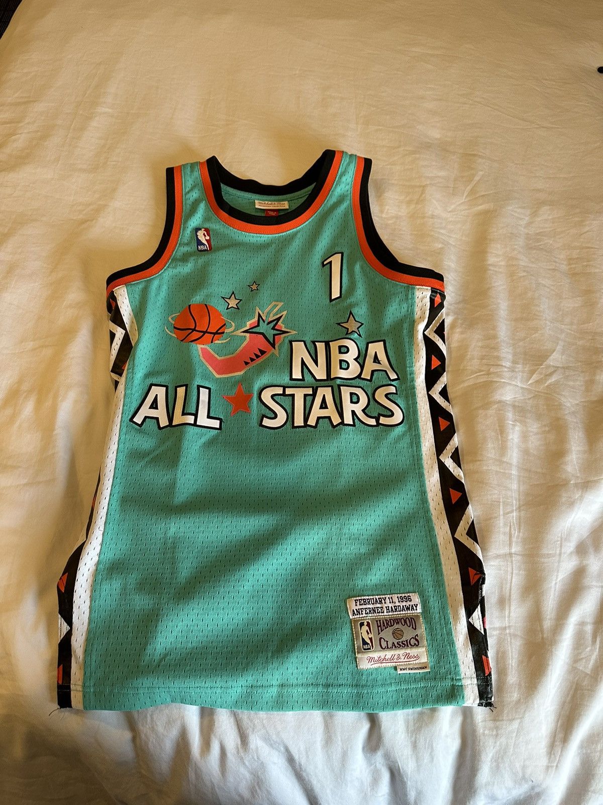 image of Mitchell Ness x NBA Penny Hardaway Jersey in Teal, Men's (Size Small)