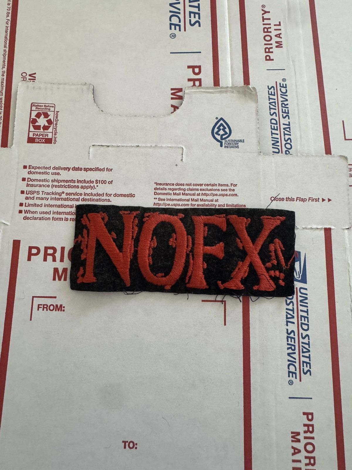 Band Tees Vintage 90s NOFX Sew-On Embroidered Band Patch Size ONE SIZE - 1 Thumbnail