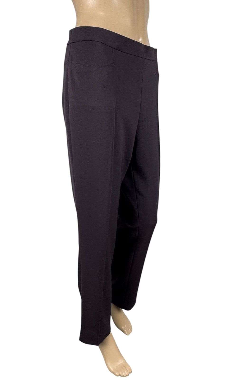 Akris Akris Punto Wool-Polyester Dress Pants Purple size IT44 US8 Size 30" / US 8 / IT 44 - 3 Thumbnail