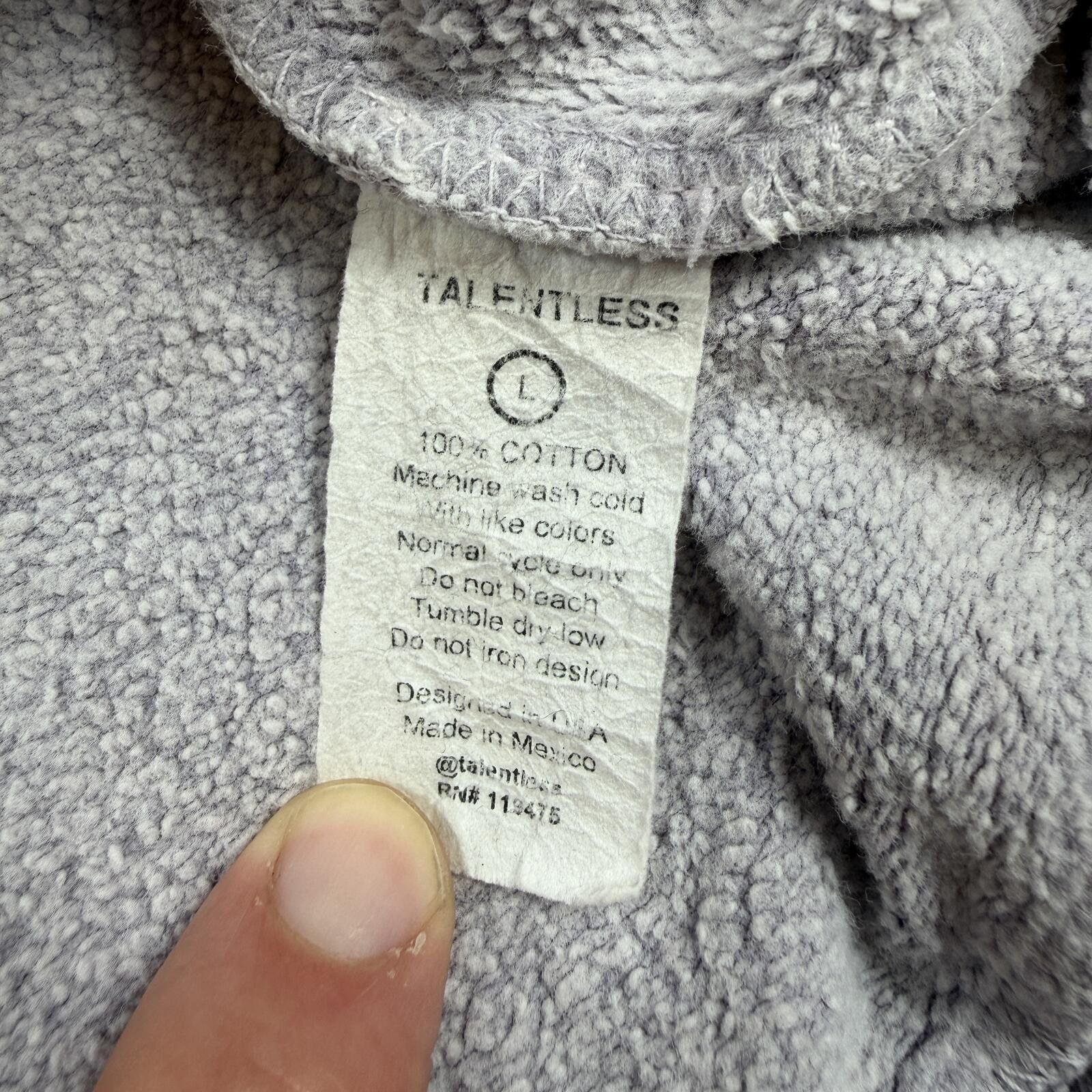 Talentless Talentless Hoodie Mens L Gray Minimalist Blank Scott Disick Size US L / EU 52-54 / 3 - 5 Thumbnail