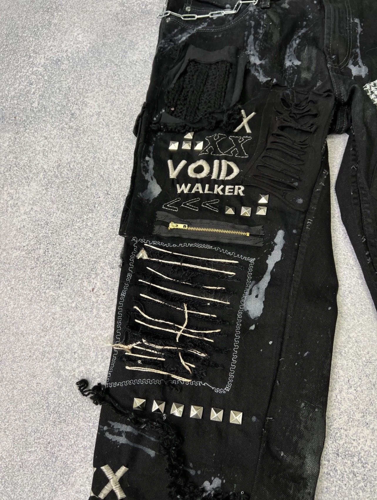 Other Vintage punk rock goth emo metal dark ripped crazy jeans Size US 40 / EU 56 - 6 Thumbnail