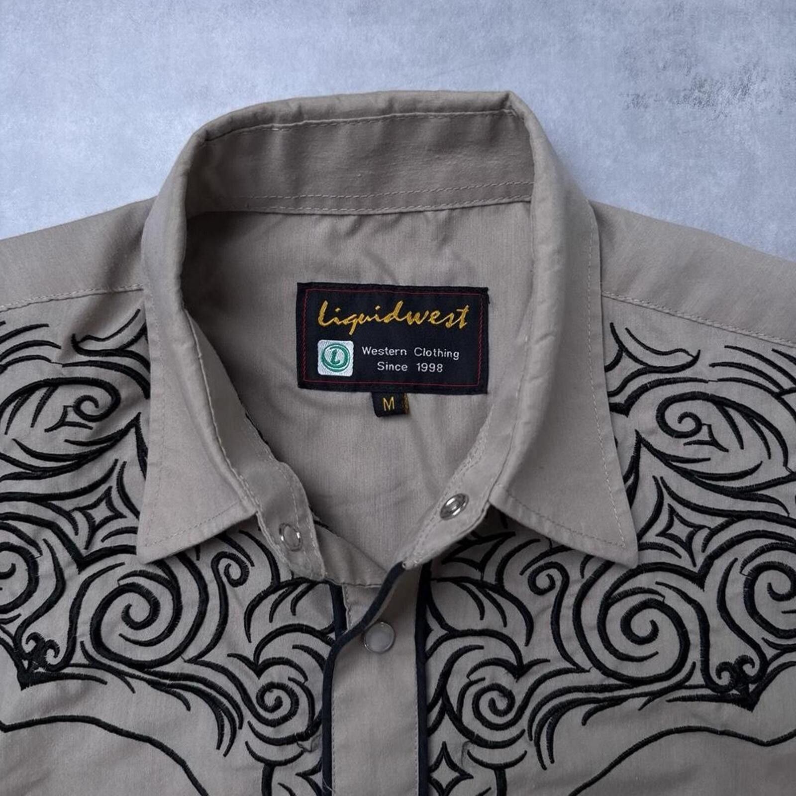 Affliction Y2K Liquid West 00s Button Up Grunge shirt Size US M / EU 48-50 / 2 - 6 Thumbnail